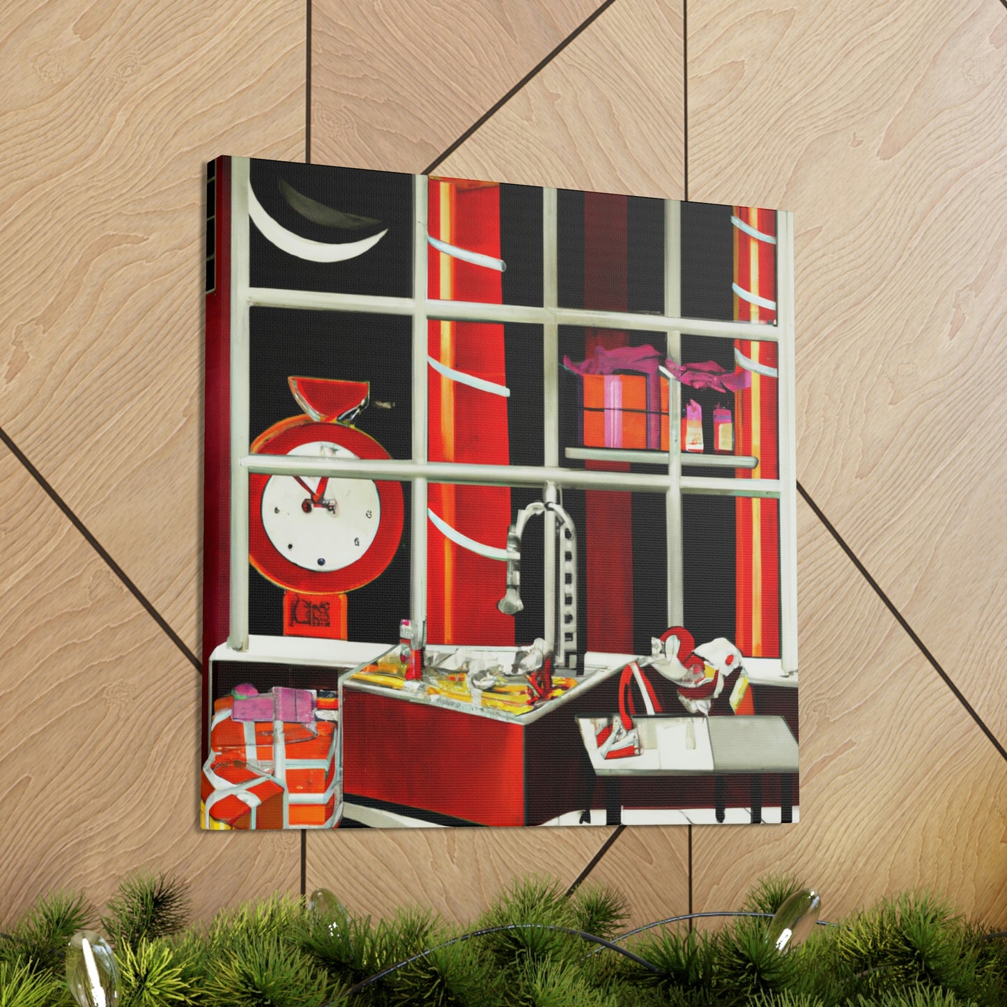 Santa's Workshop Reimagined - Canvas