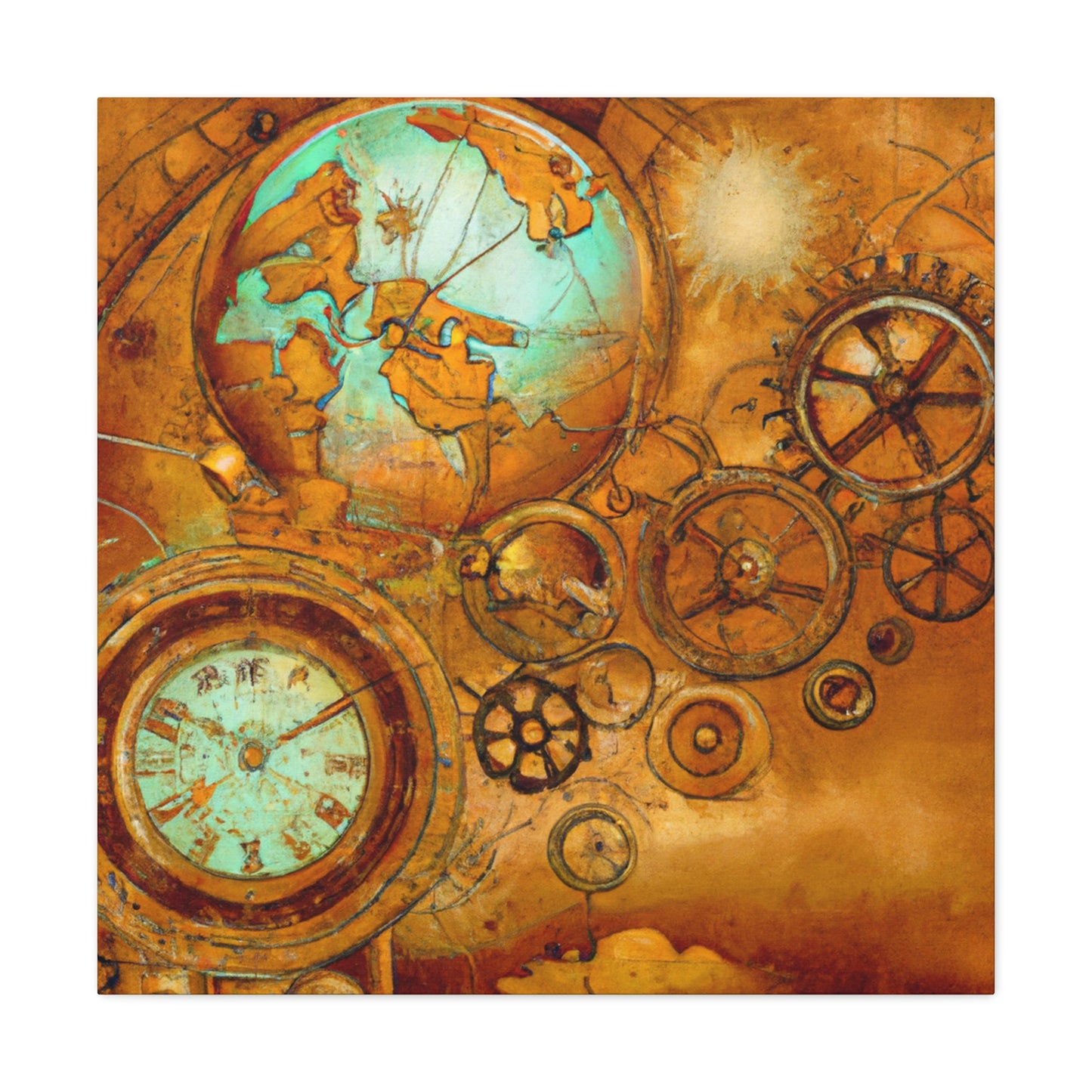 Steampunk Celestial Mapping - Canvas