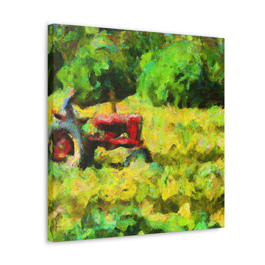 Tractor in Impressionism - Canvas