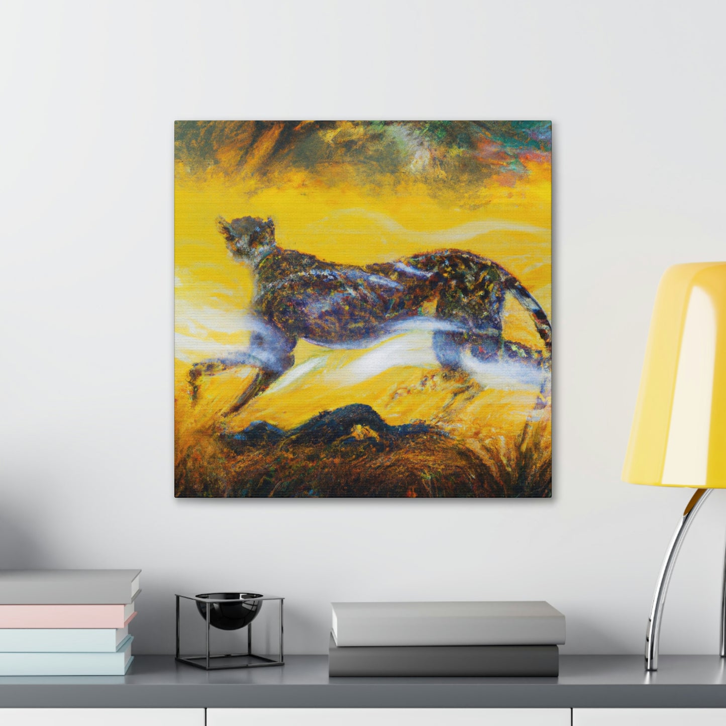 "Cheetah in Art Deco" - Canvas