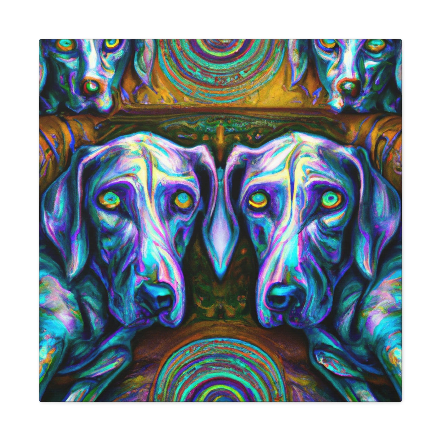 "Weimaraner in Moonlight" - Canvas