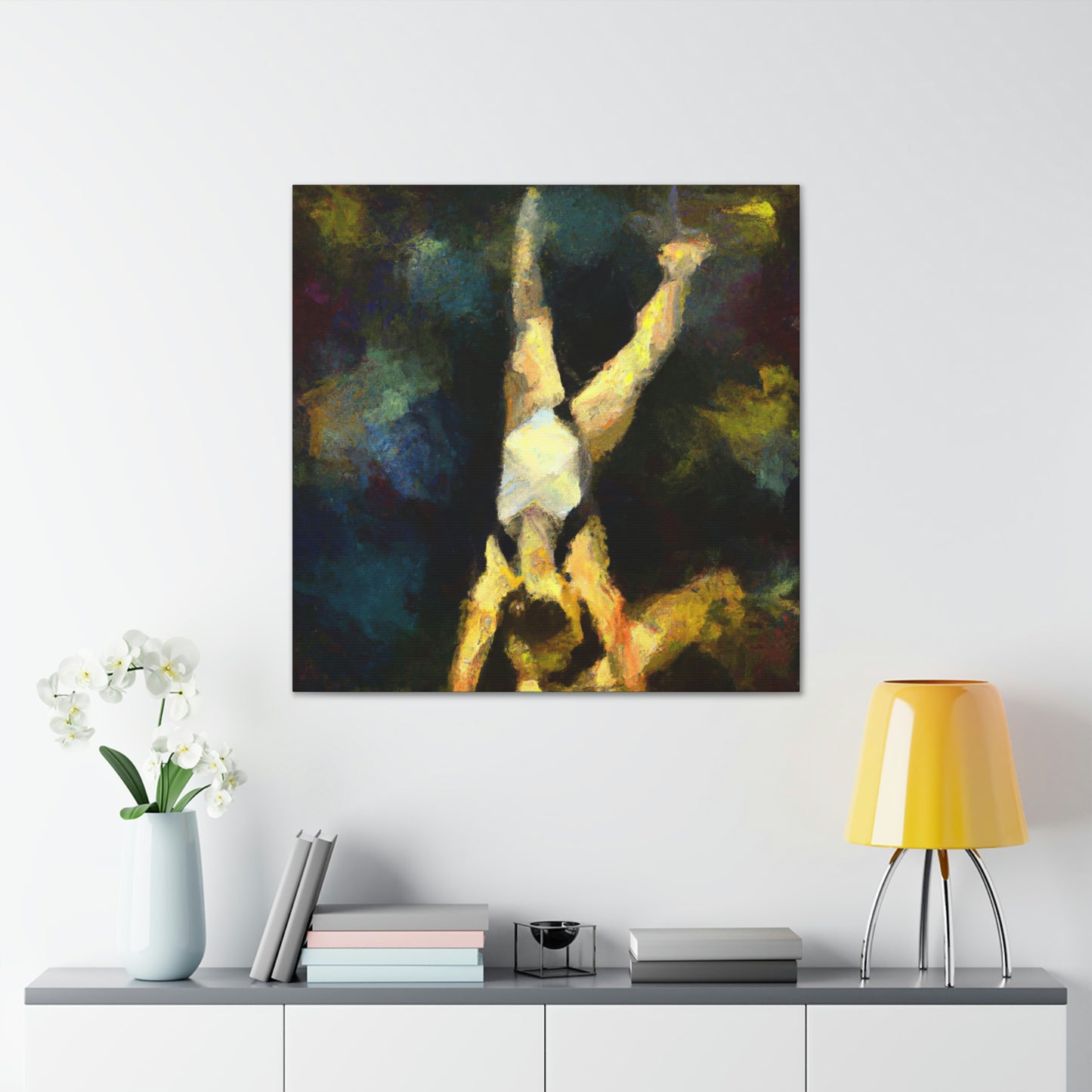 "Gymnasts in Motion" - Canvas