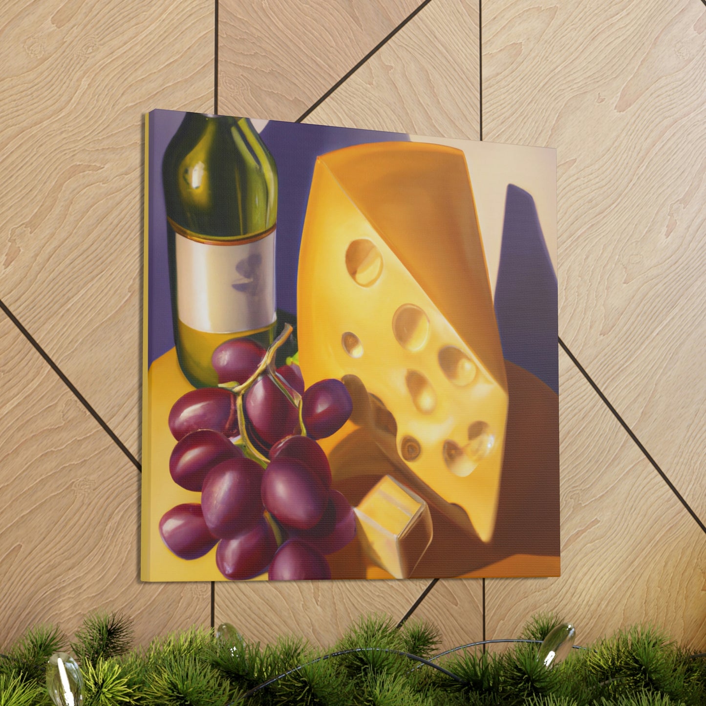 Cheese and Grapes Feast - Canvas