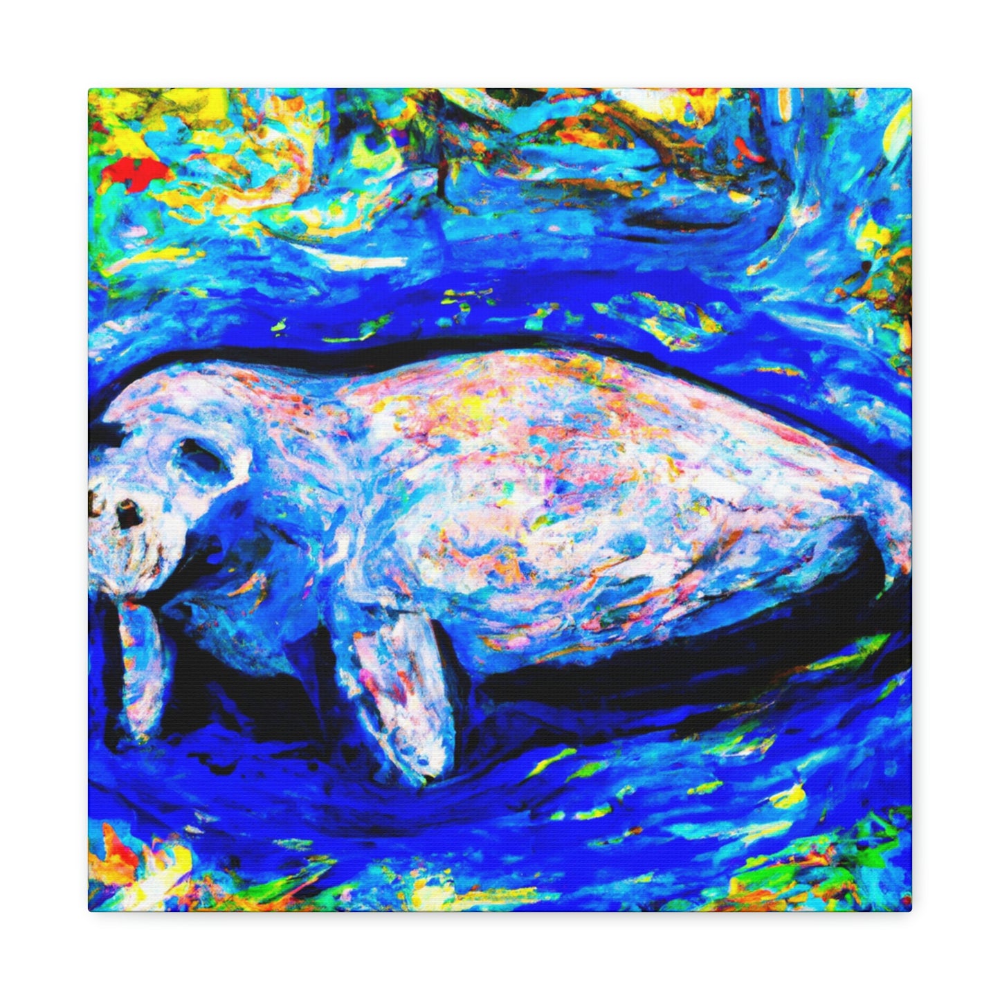 Manatee in Expressionism - Canvas