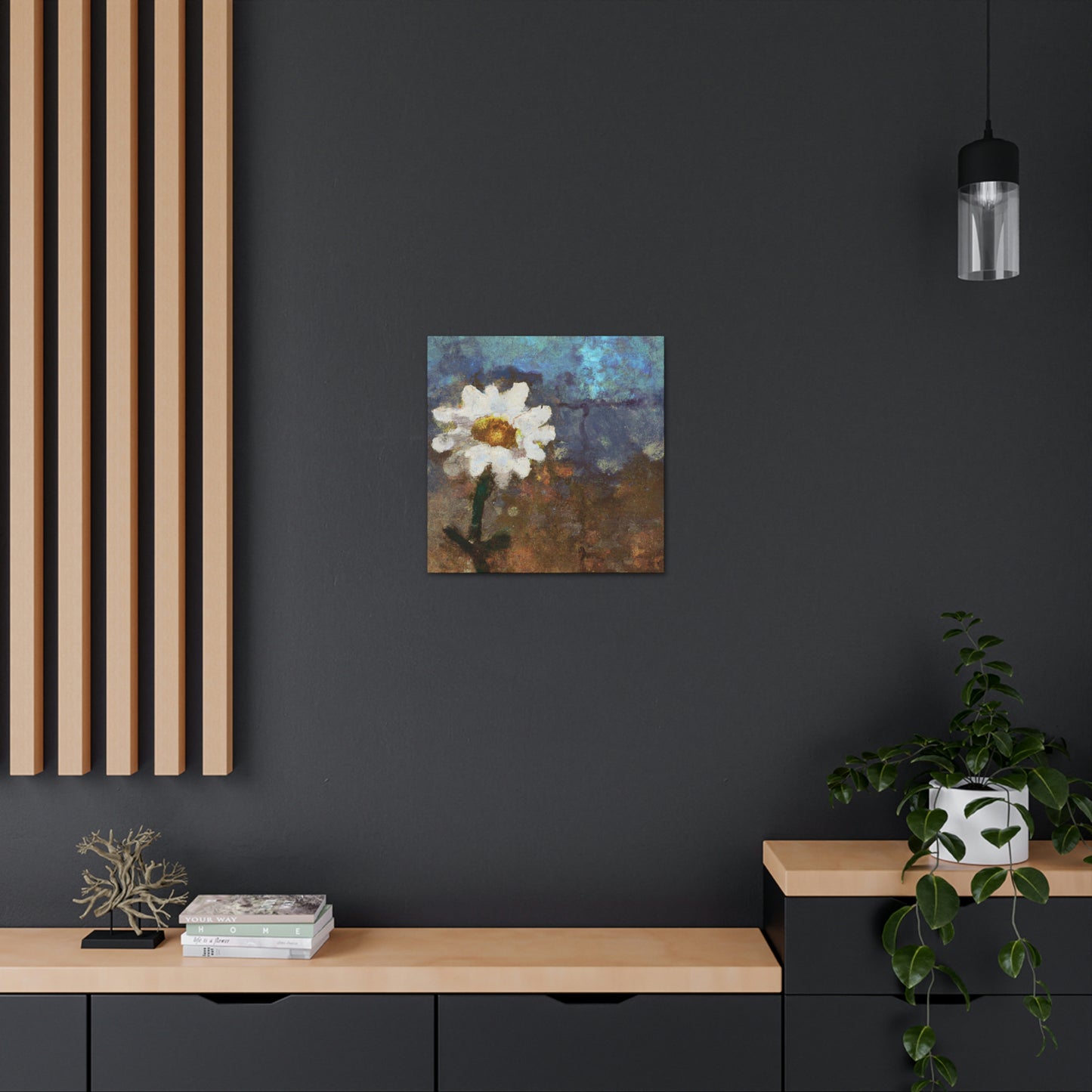 Daisy in Digital Bloom - Canvas