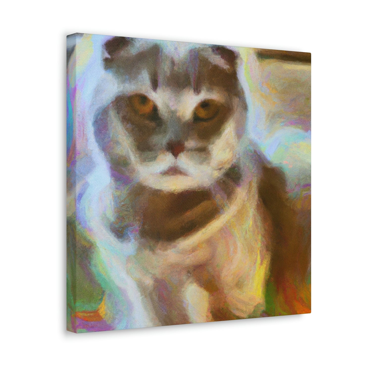 "Cat in Fauvist Hues" - Canvas