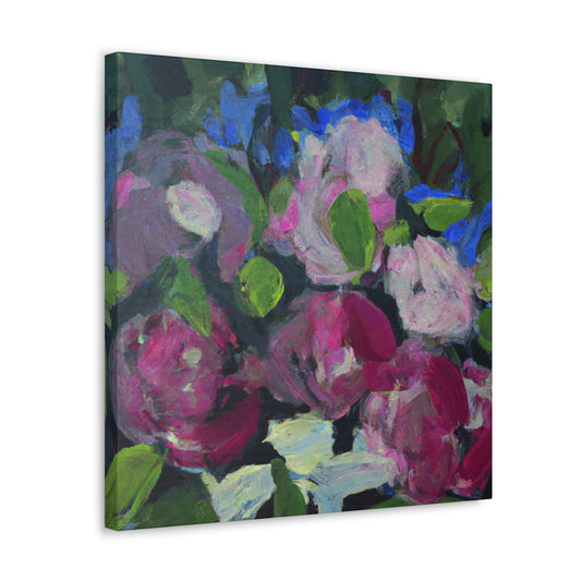 Peony in Bloom. - Canvas