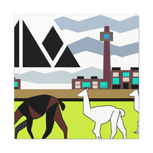 Llama Alights Glamorously - Canvas