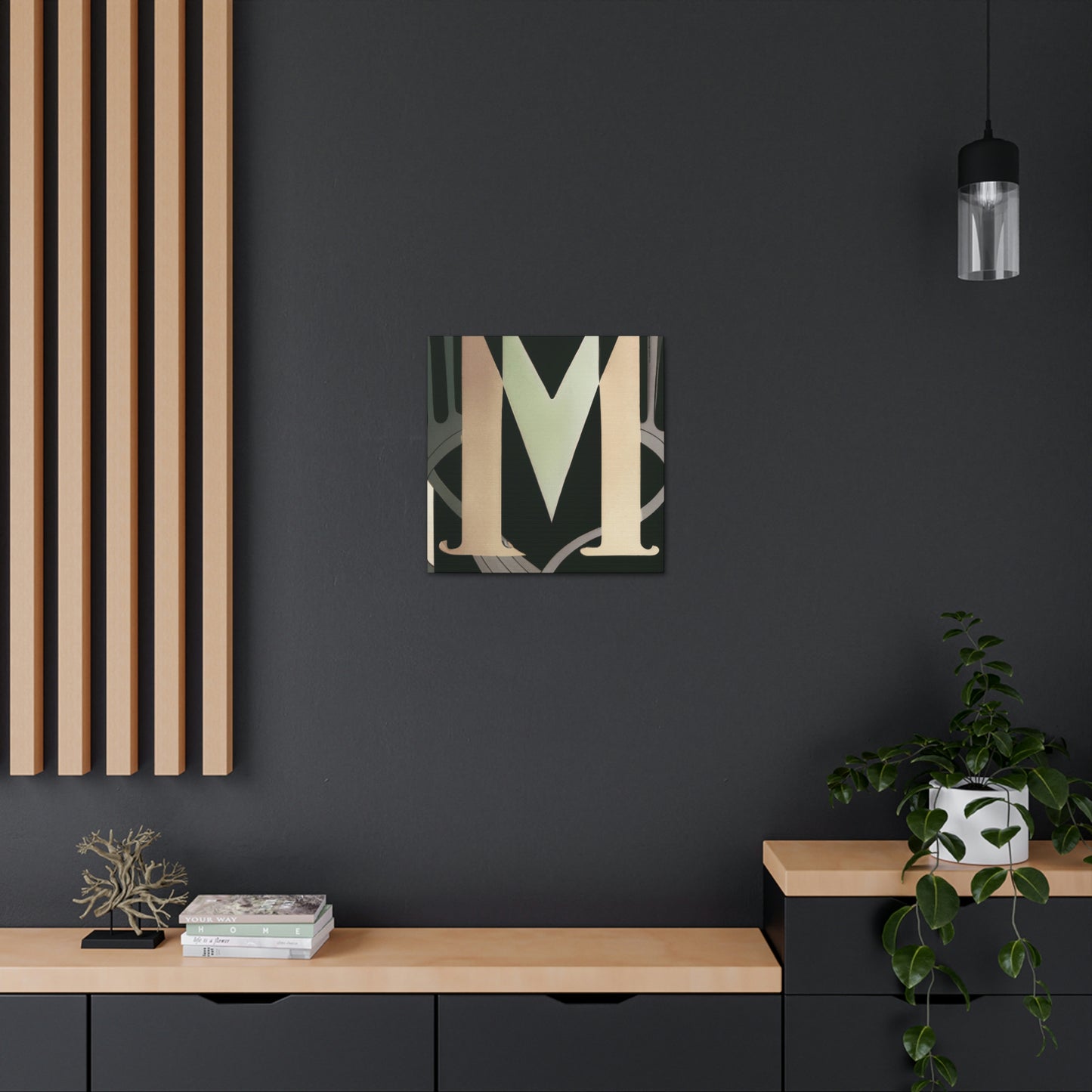 "M in Deco Splendor" - Canvas