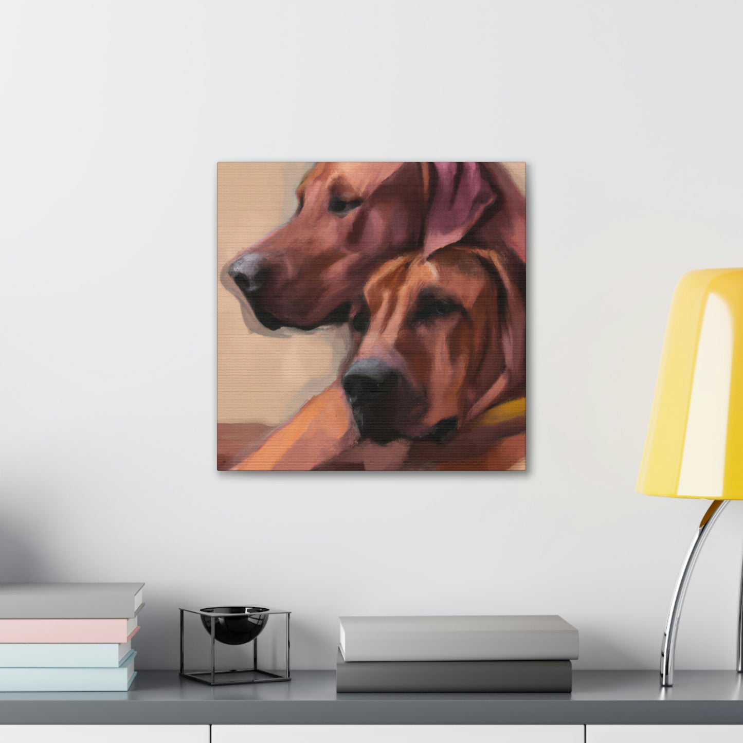 "Radiant Ridgeback Reflection" - Canvas