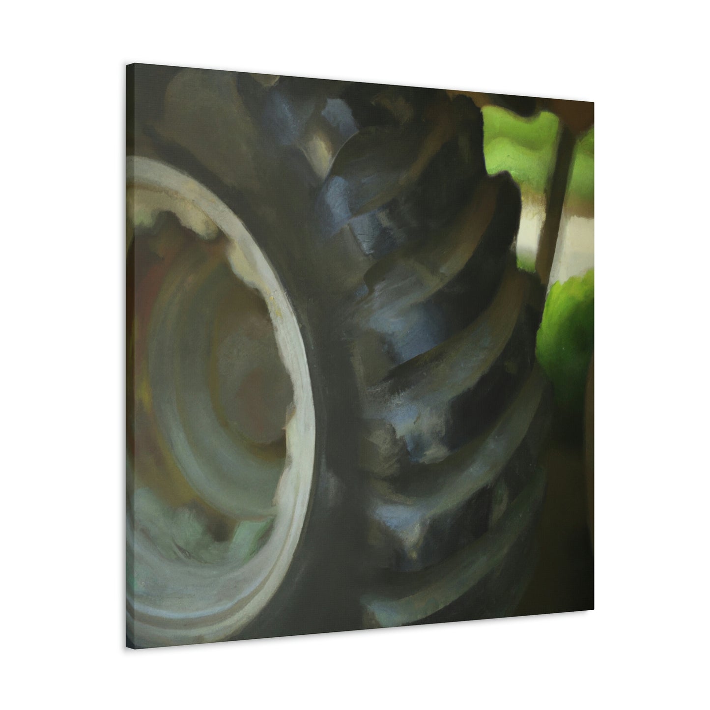 "Tractor Tire Reflection" - Canvas