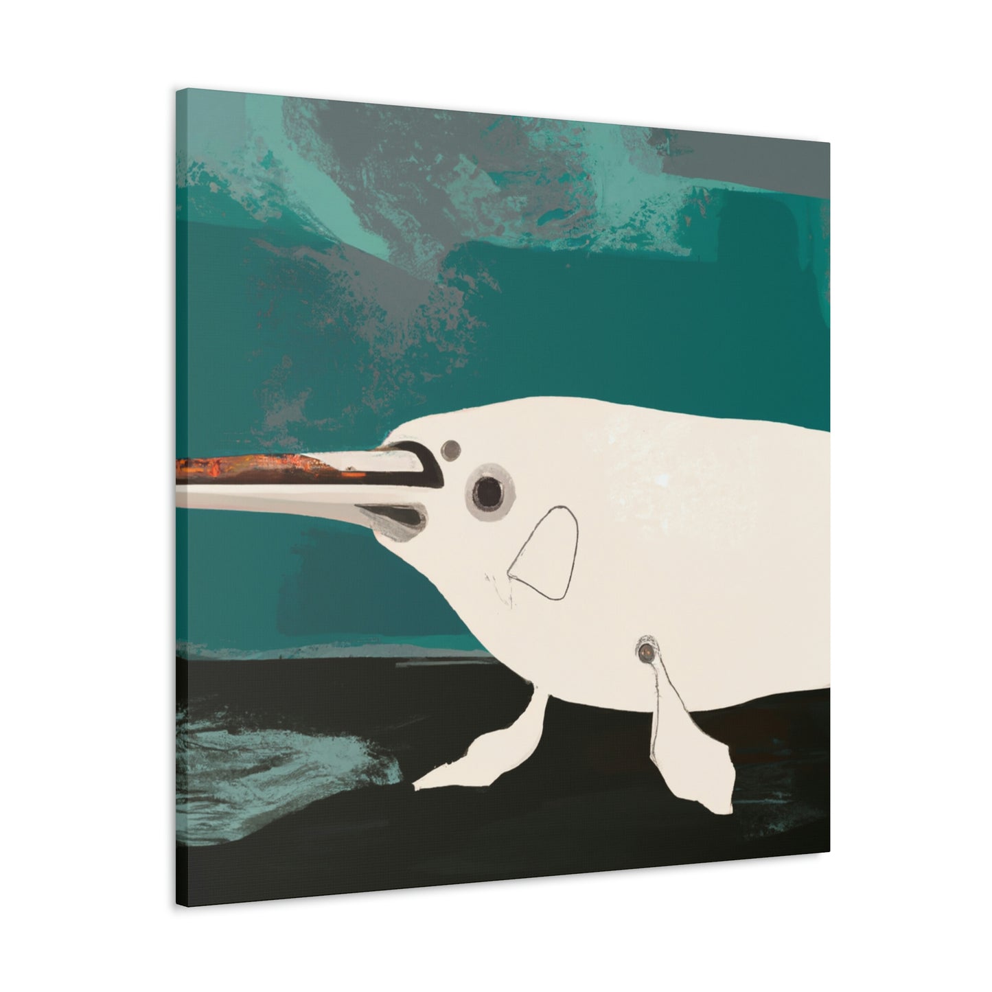 "Narwhal Dreaming Blue" - Canvas