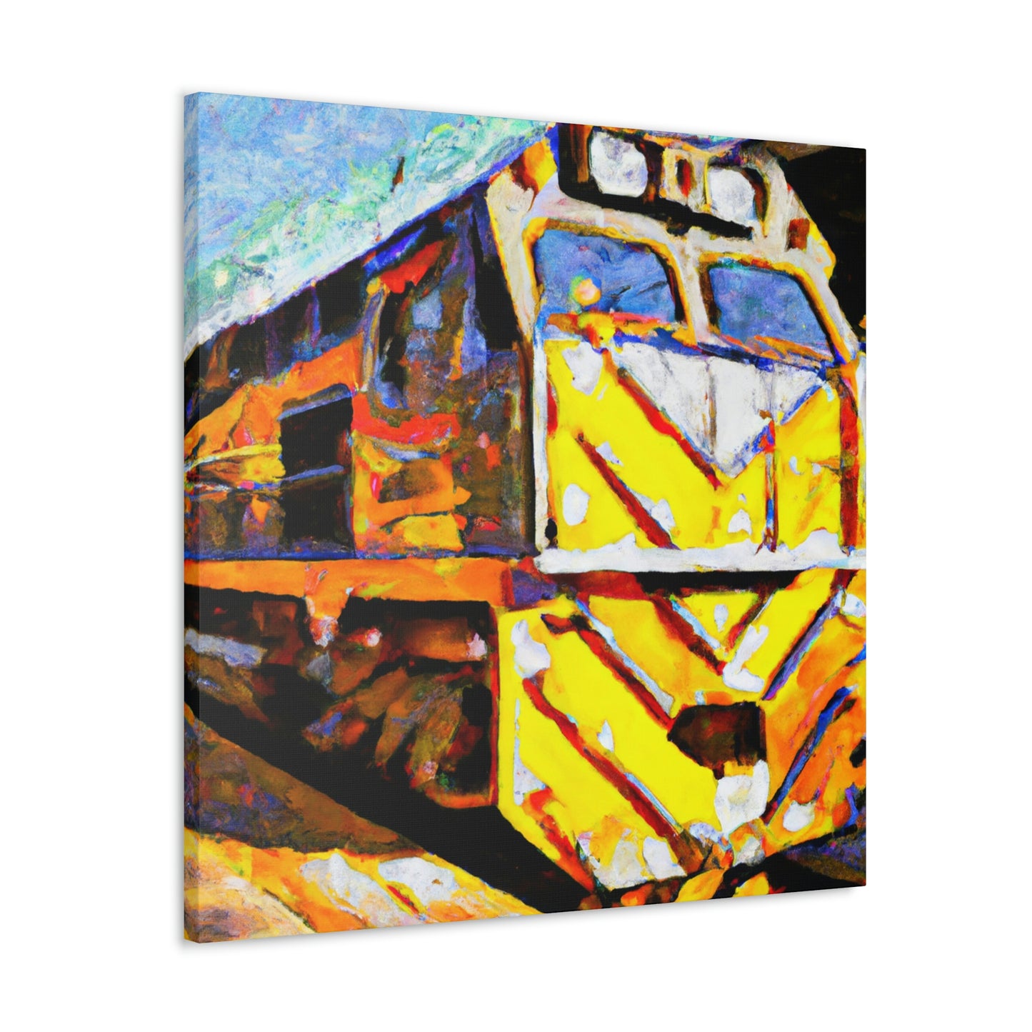 "Trains Chug Chugging" - Canvas