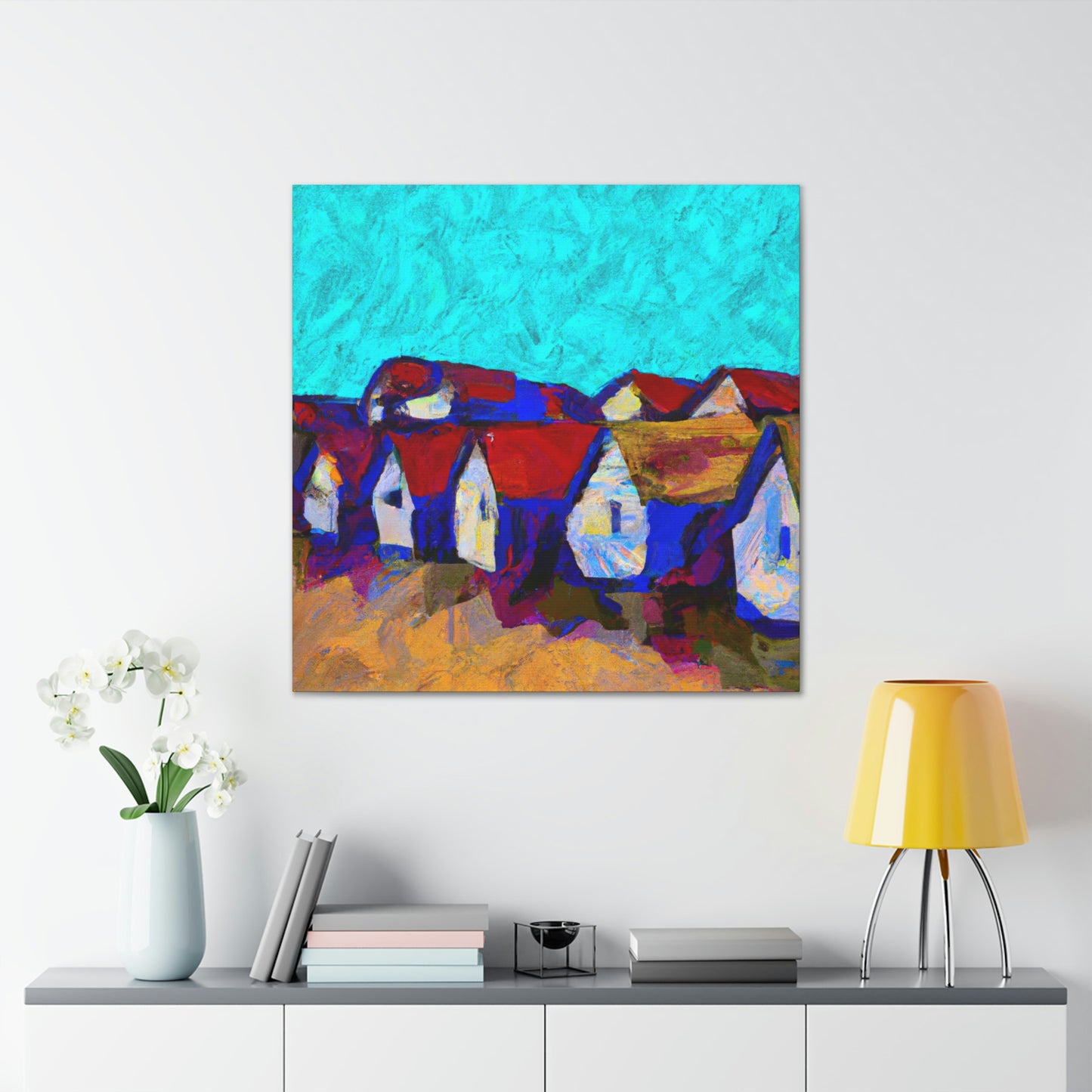 "Cottages at the Shore" - Canvas