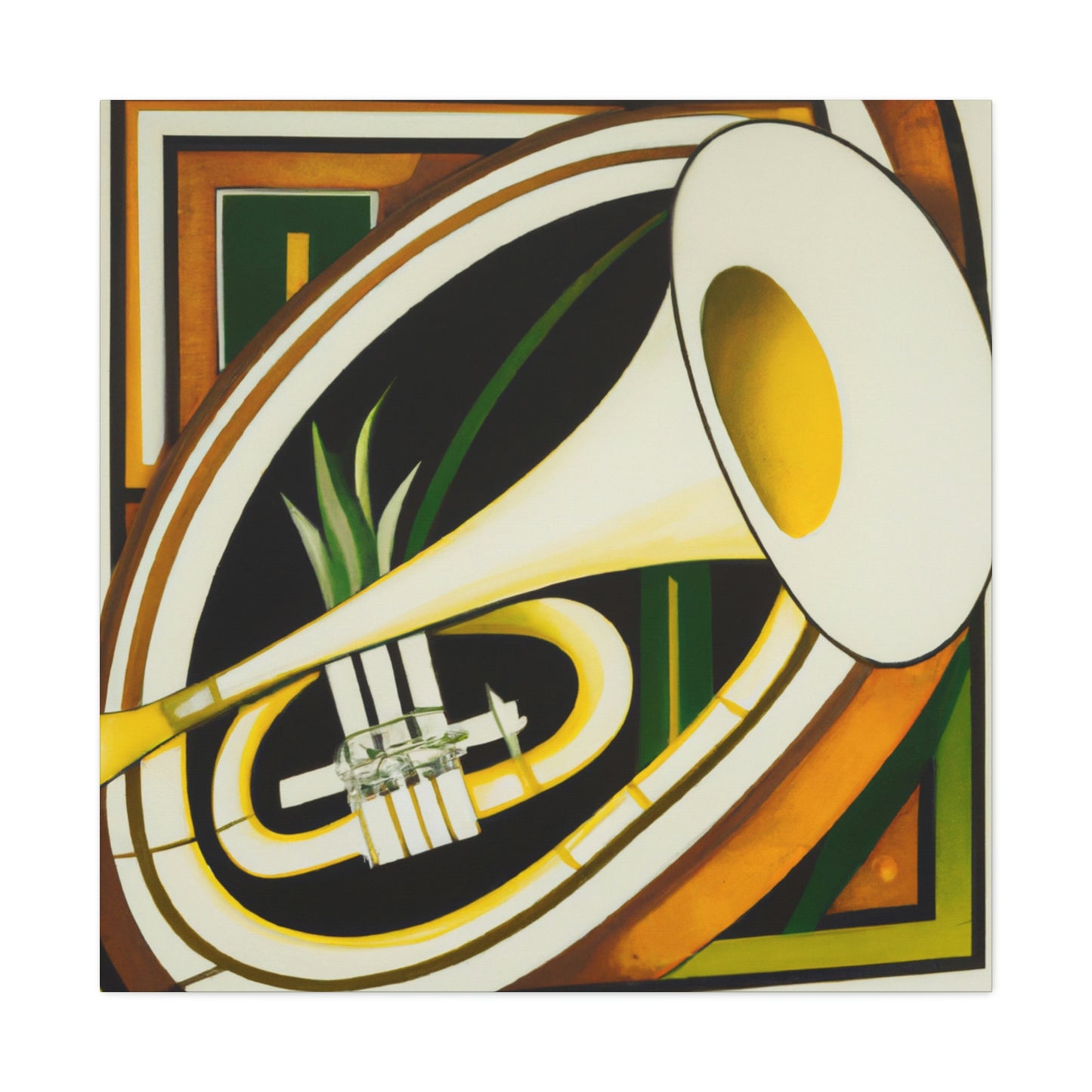 "Gilded Jazz Trumpet" - Canvas