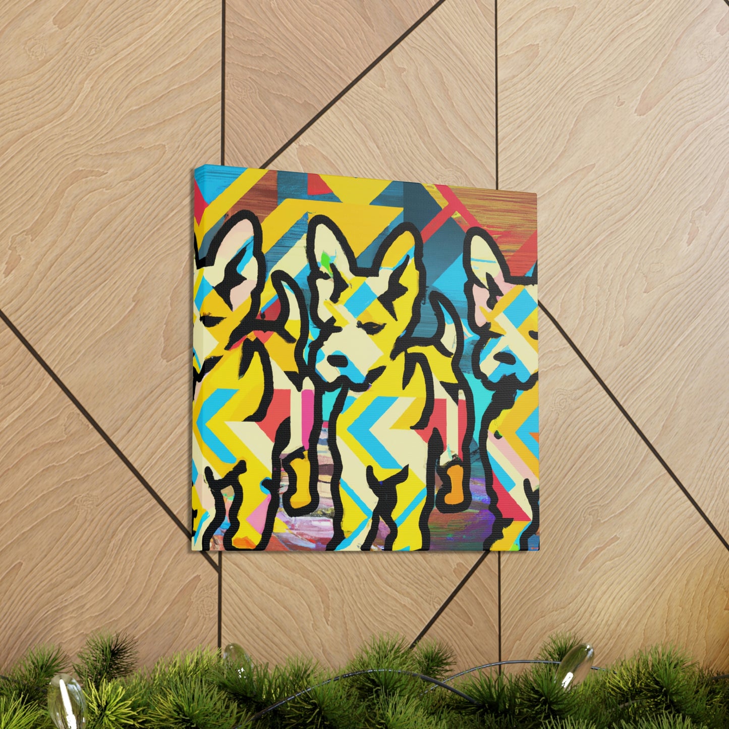 Corgi in Art Deco - Canvas