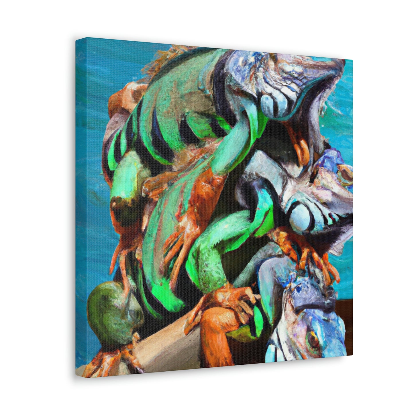 Iguanas Dream Surreal - Canvas