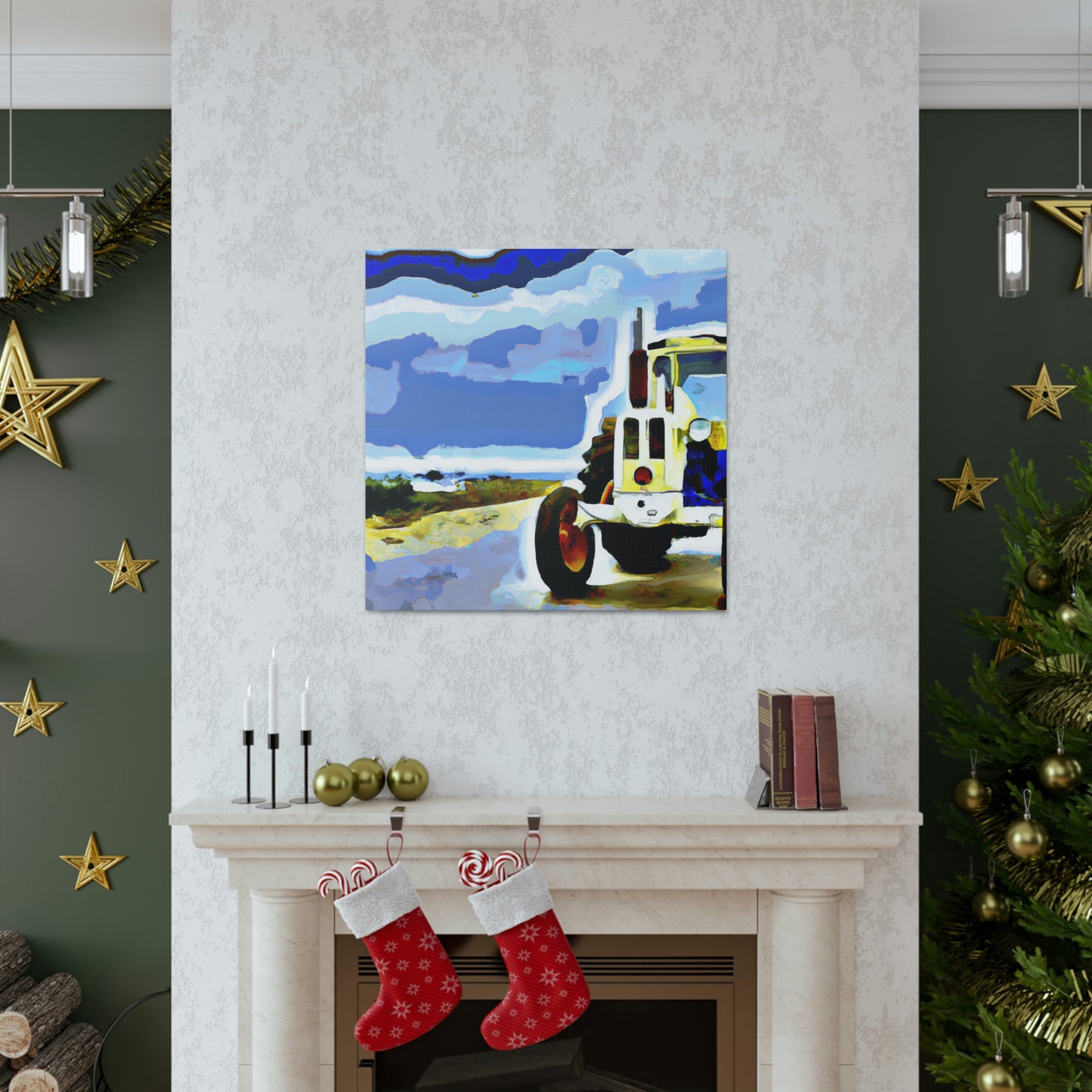 Tractor in Twilight Glow - Canvas