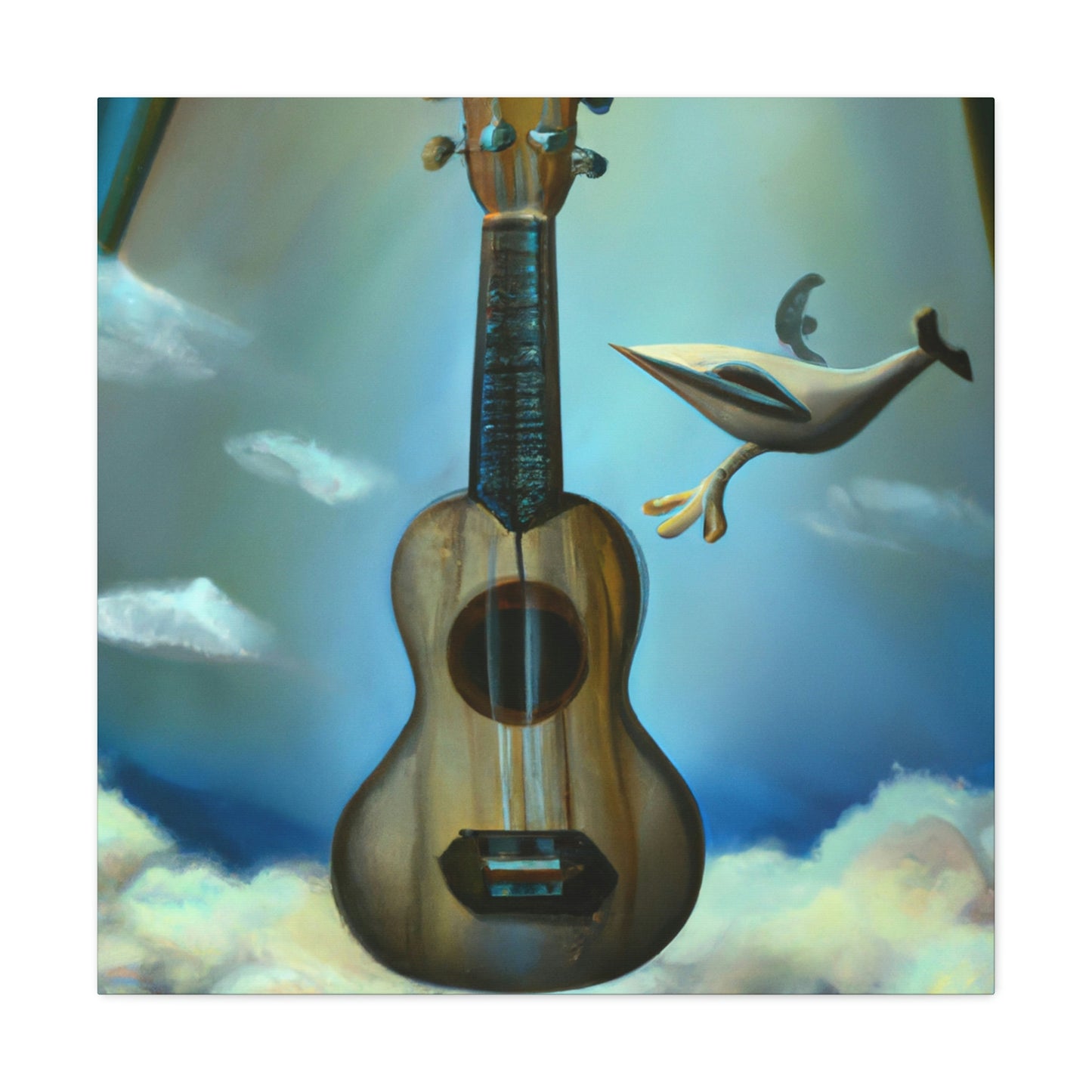 Ukelele Under Moonlight - Canvas