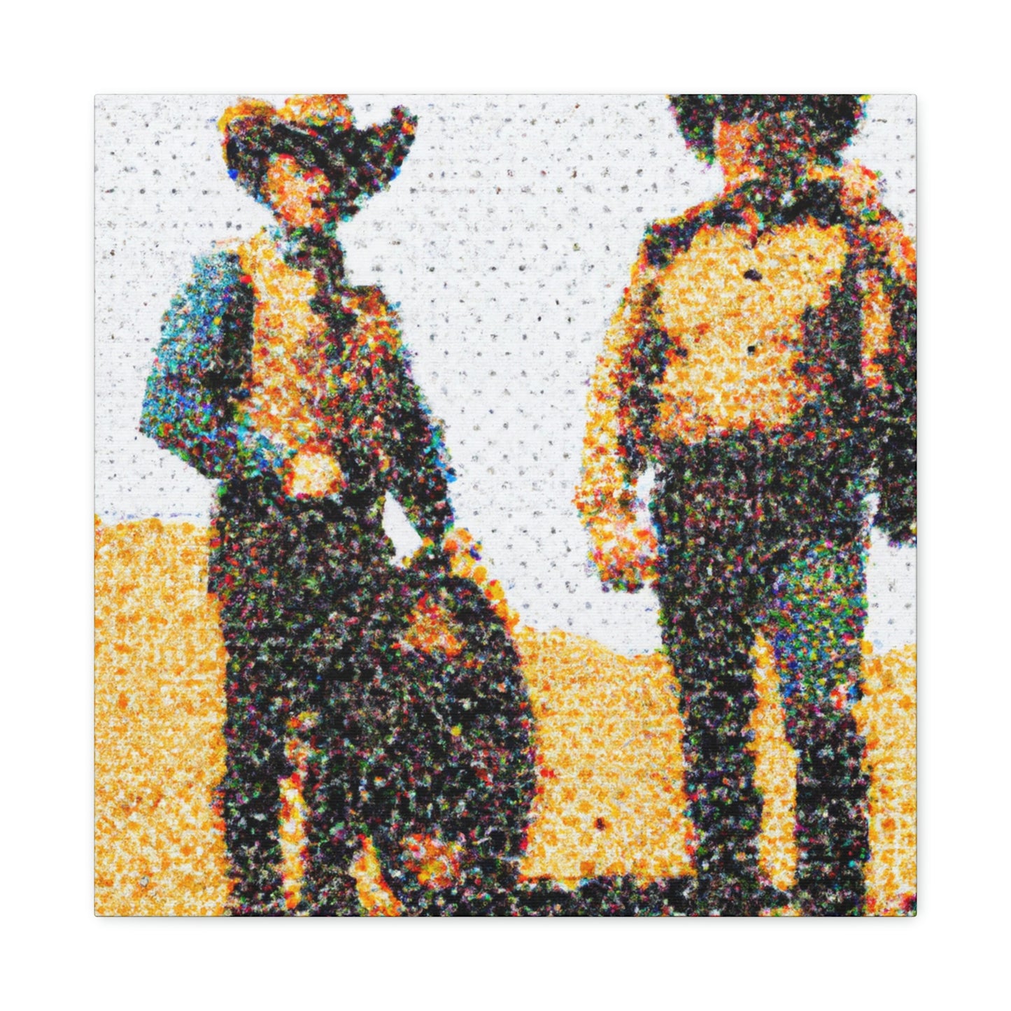 "Saloon: Pointillist Vision" - Canvas