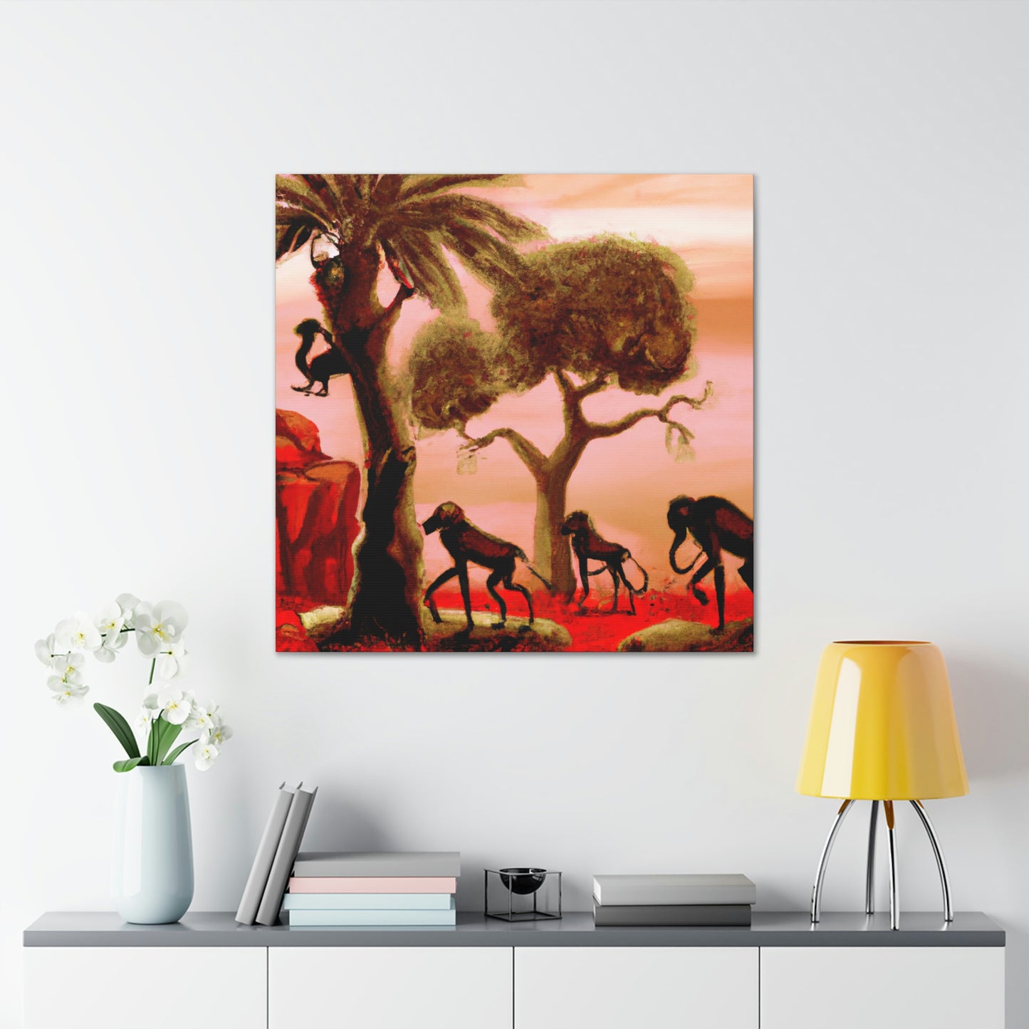 "Baboon Grandeur in Deco" - Canvas