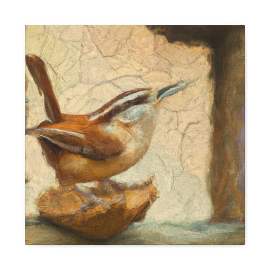 Singing Wren in Expressionism - Canvas