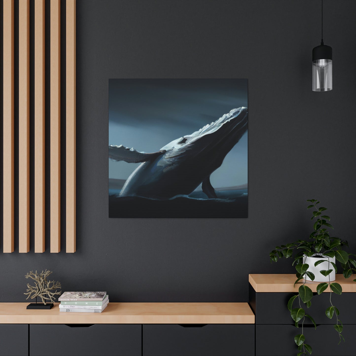 Humpback Whale in Neoclassicism - Canvas