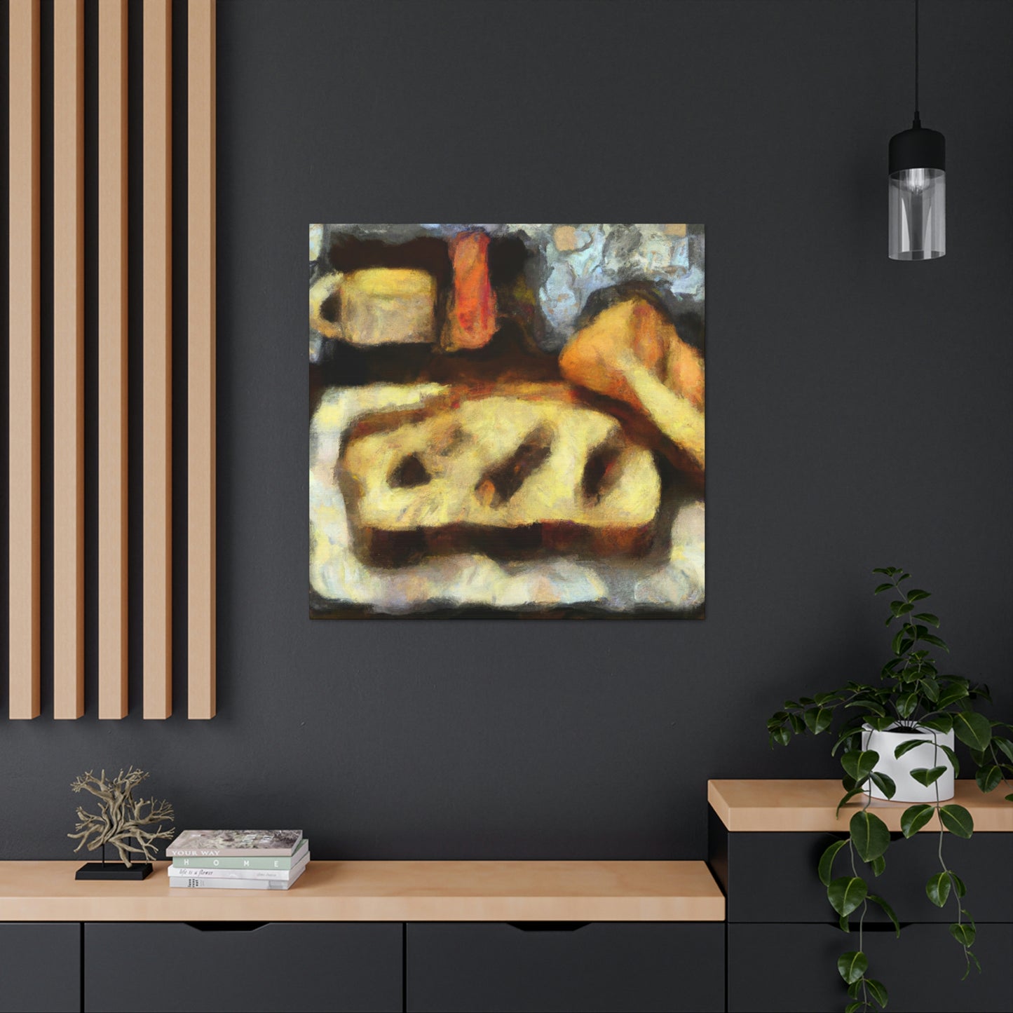 "Breaking Bread Abstraction" - Canvas