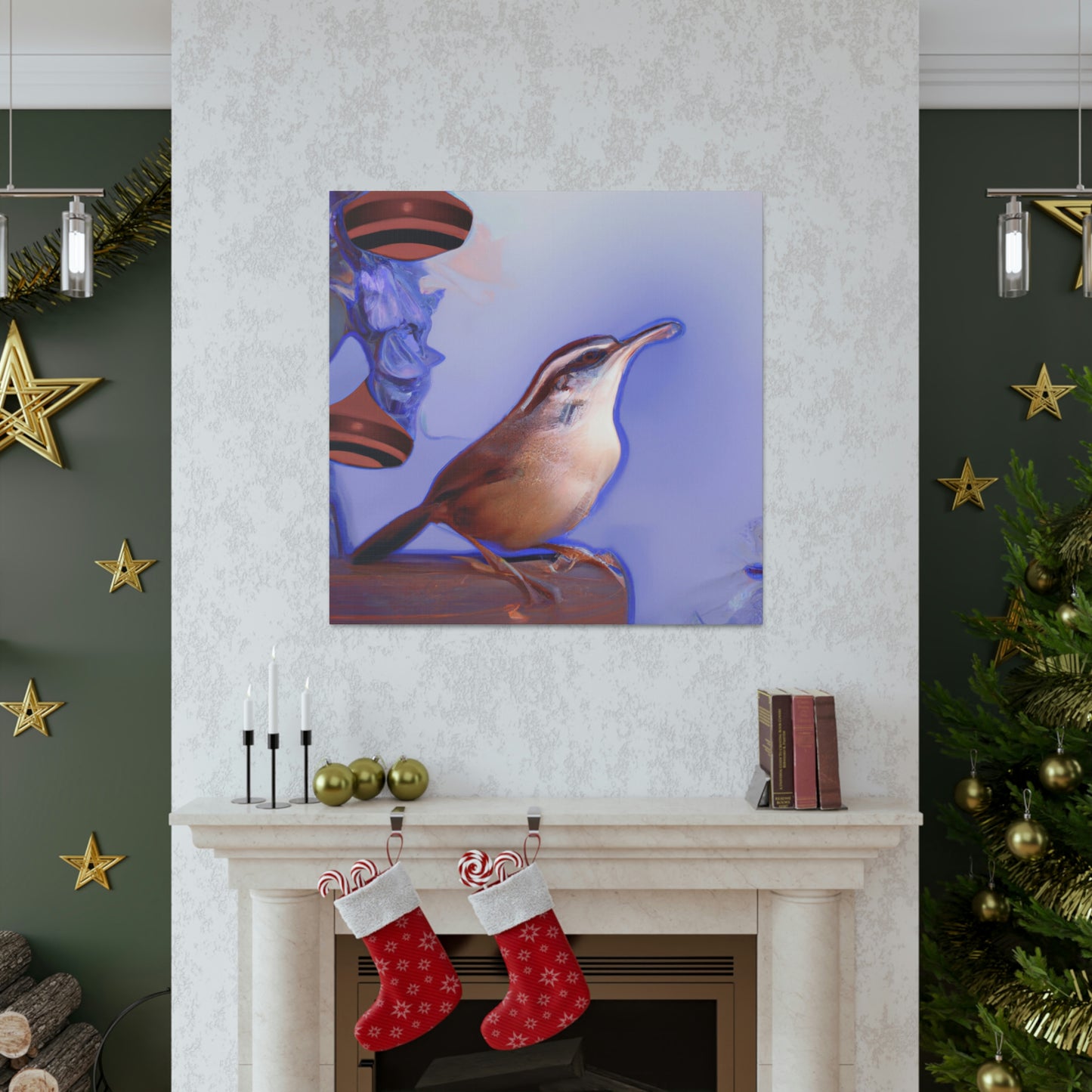 Carolina Wren Reflection - Canvas