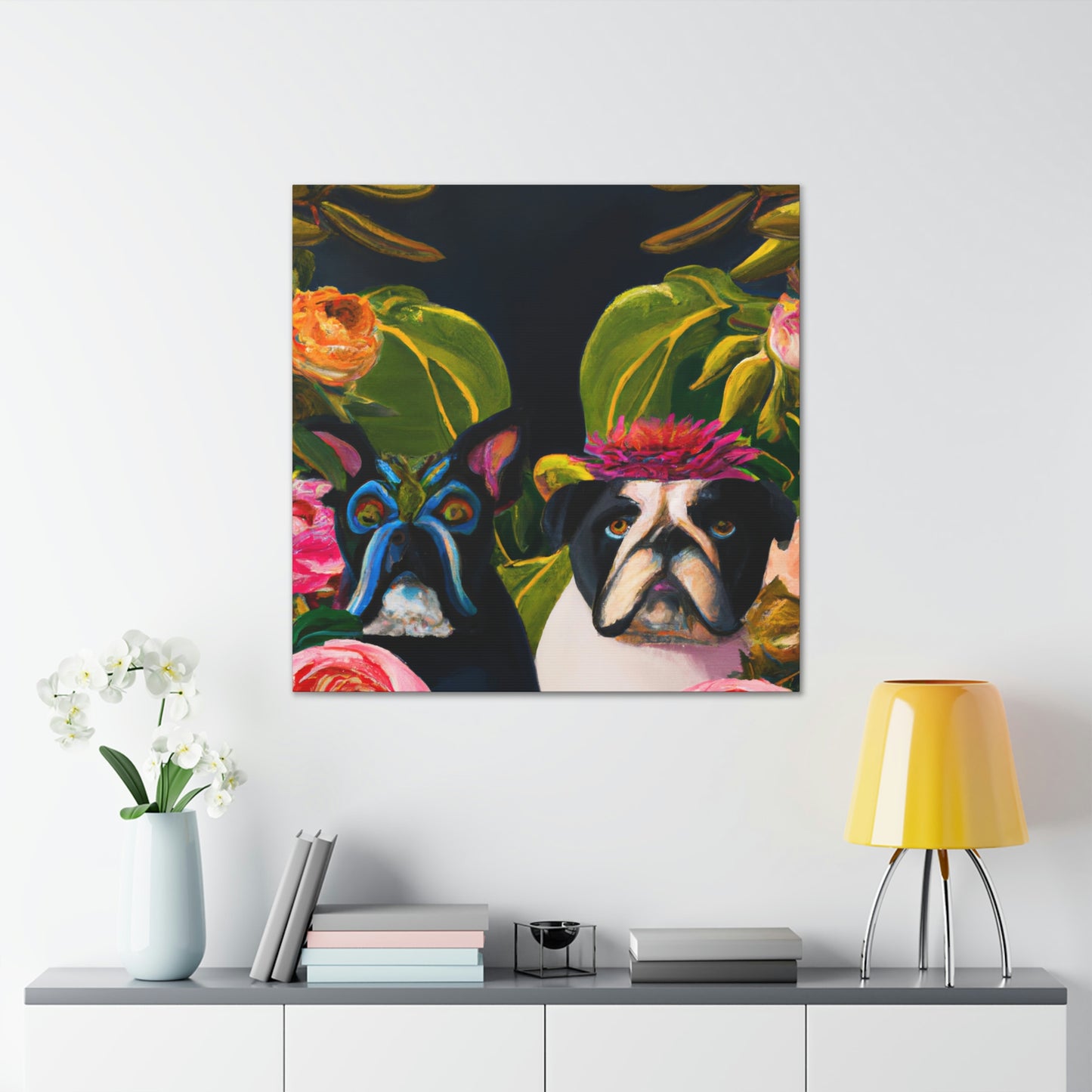 English Bulldog Triumphant - Canvas