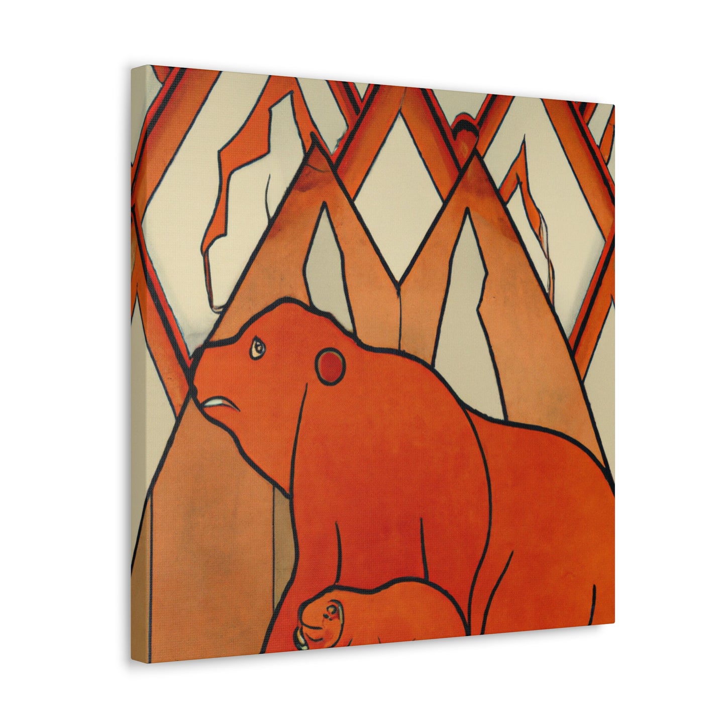 "Bear in Art Deco" - Canvas