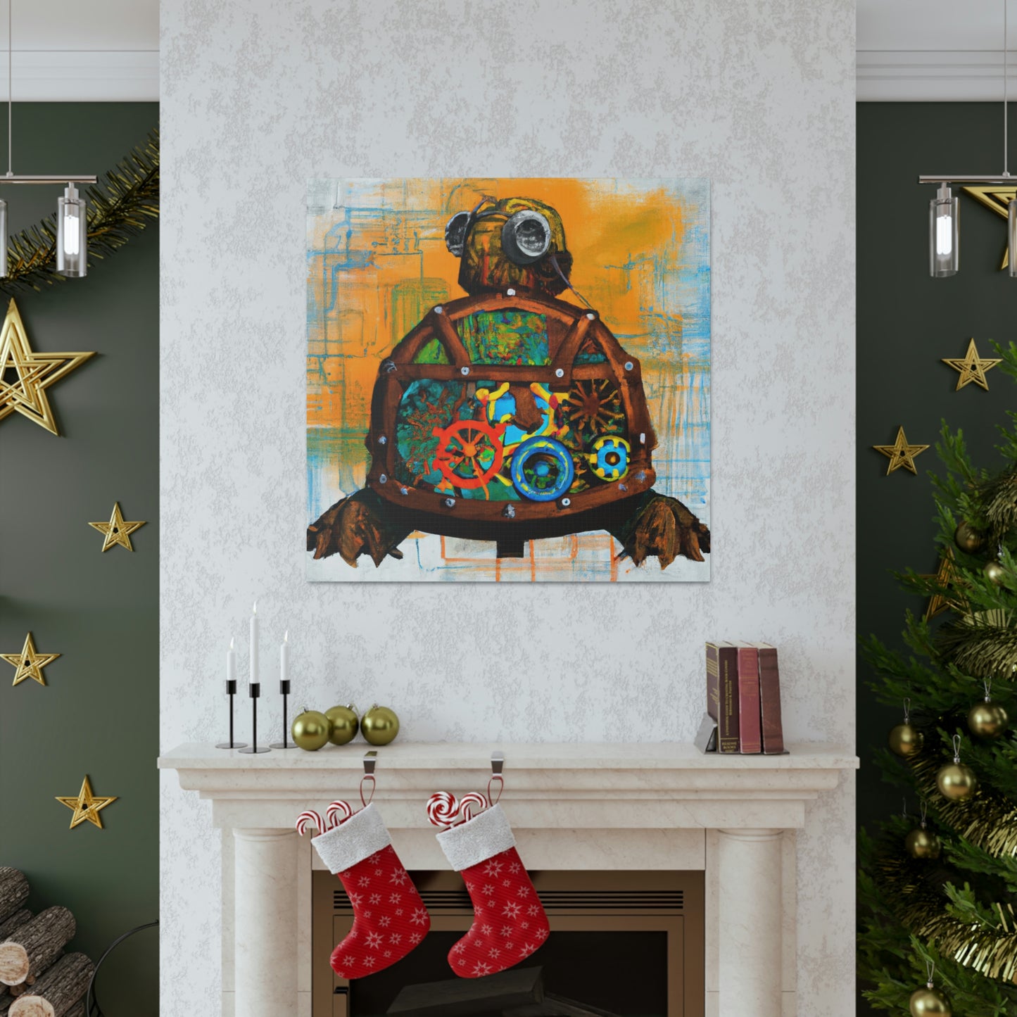 Sea Turtle Clockwork Dreams - Canvas