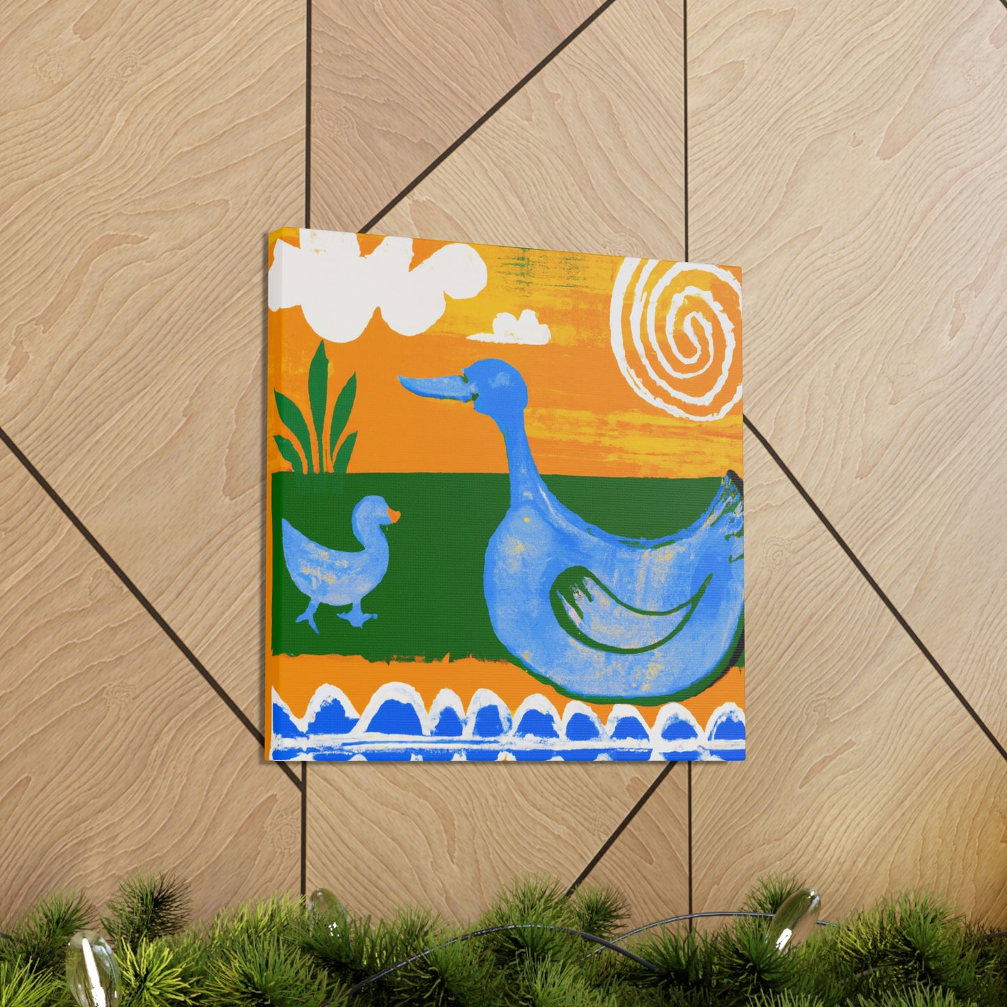 "Duck in Moonlight Harmony" - Canvas