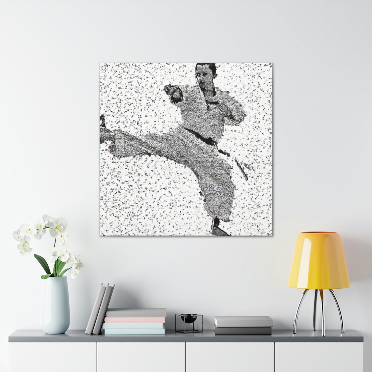 Fists of Fury Pointillism - Canvas