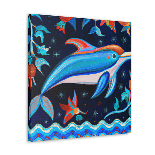 Dolphin Sunset Splendor - Canvas