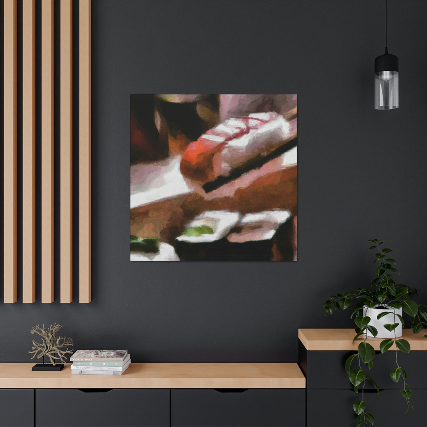 Sushi's Digital Brilliance - Canvas