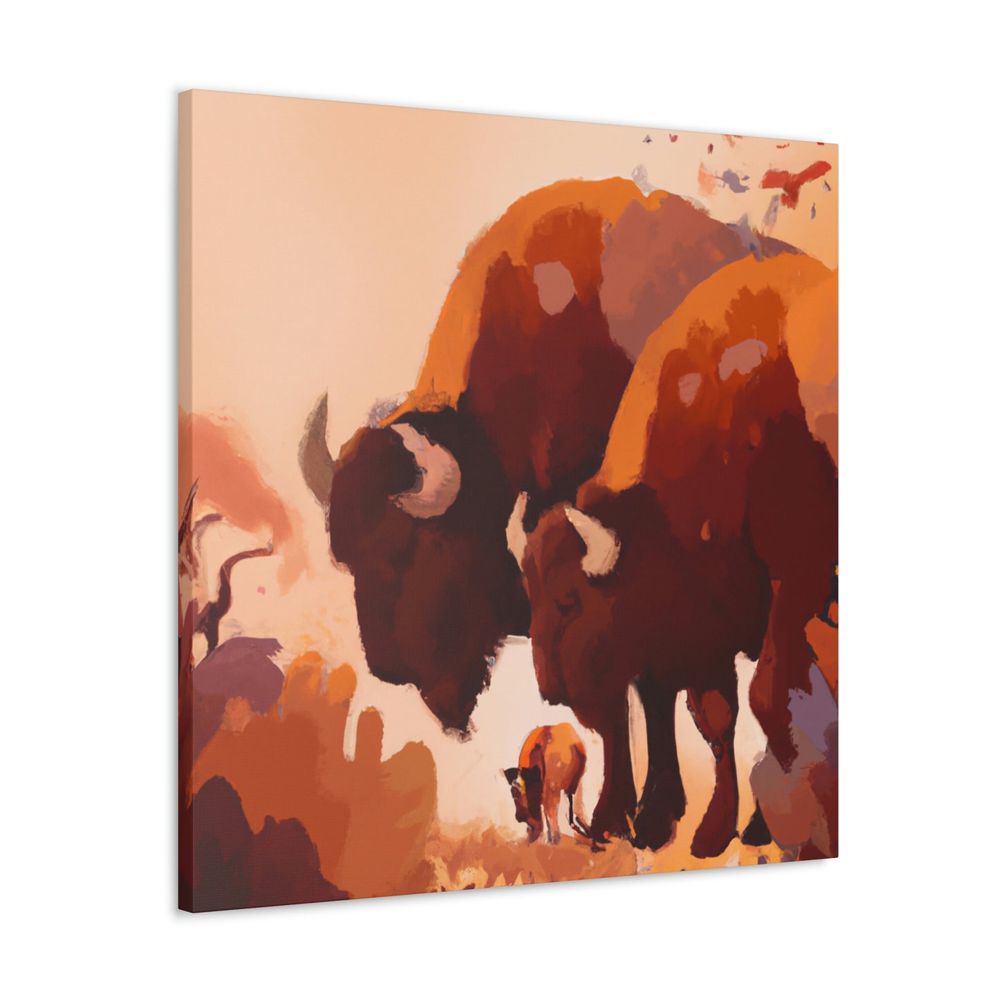 "Bison in Art Deco" - Canvas