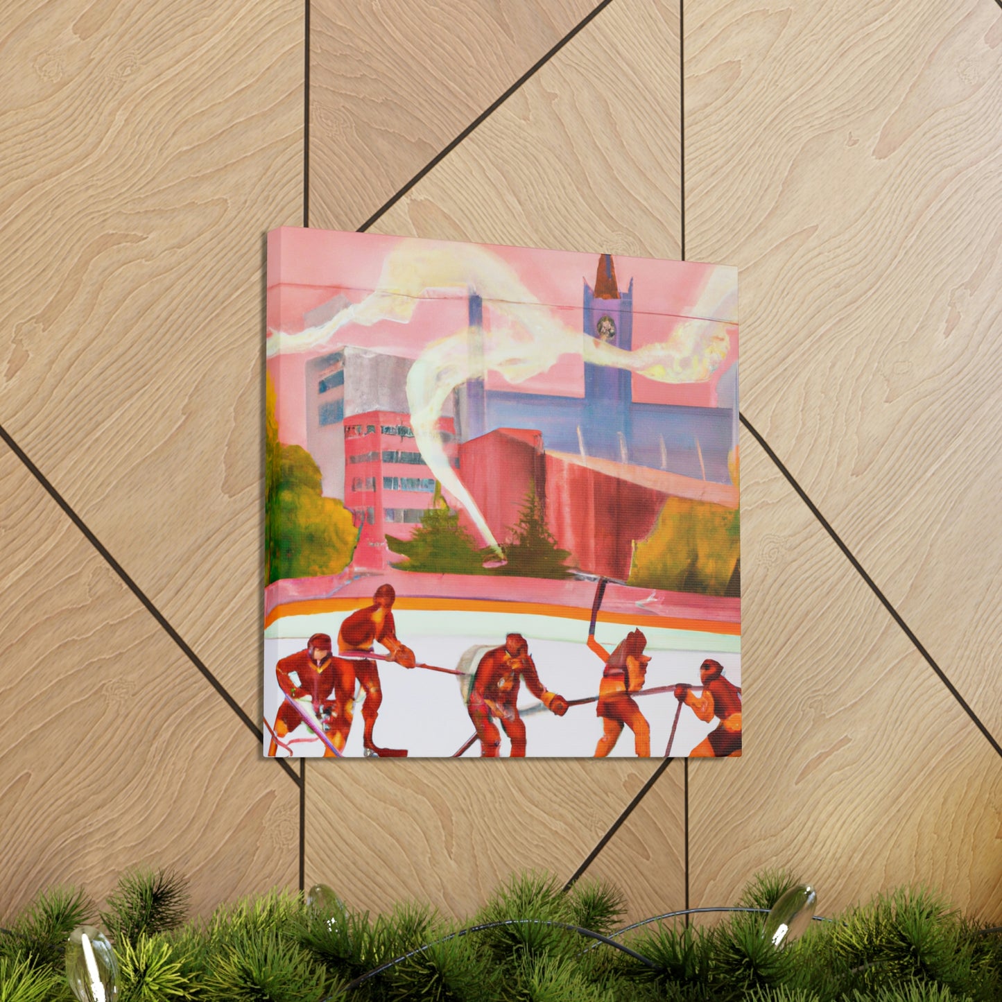 "Ice Skating Heroes Rise" - Canvas