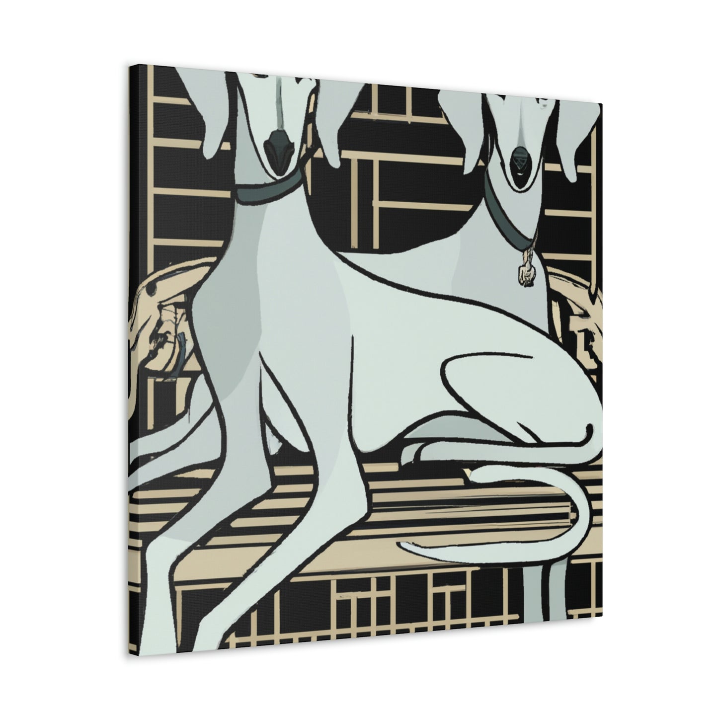 Midnight Weimaraner Glitter - Canvas