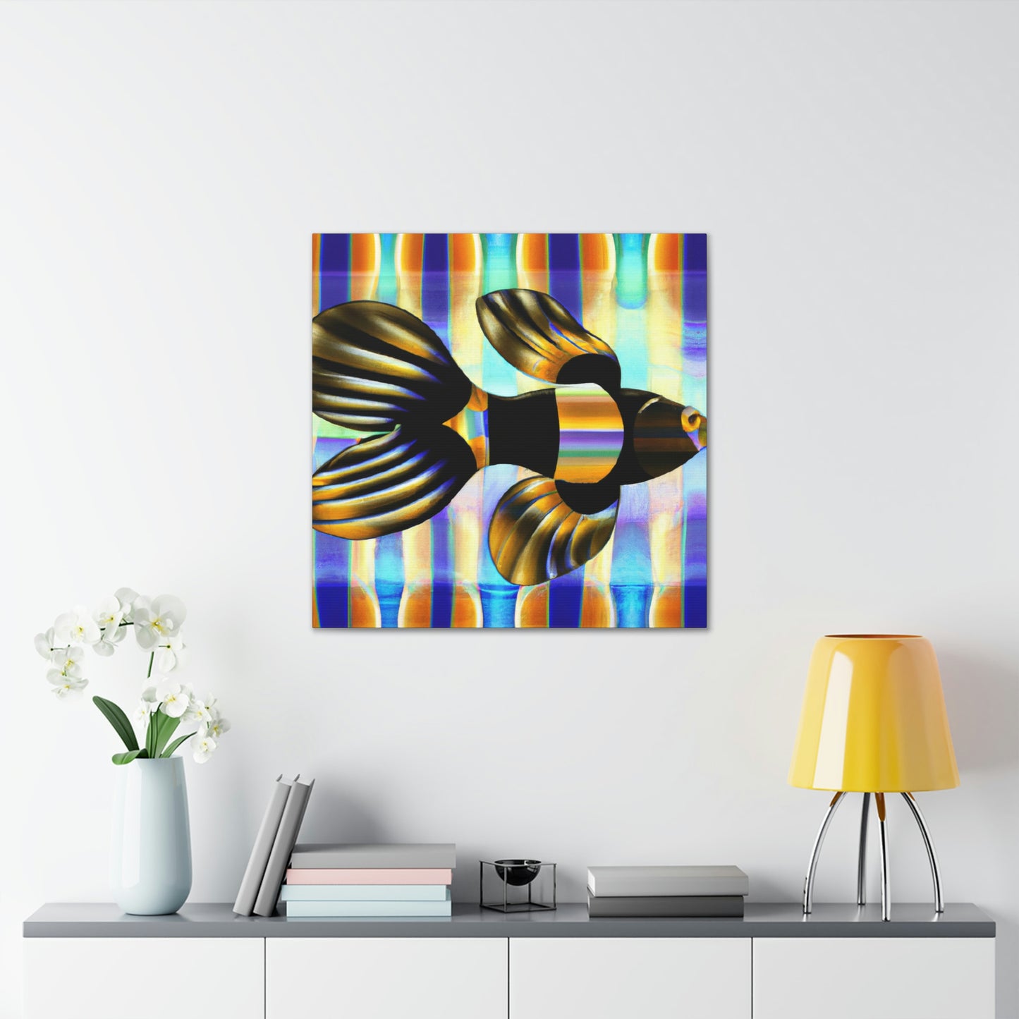 Glimmering Guppy Splendour - Canvas