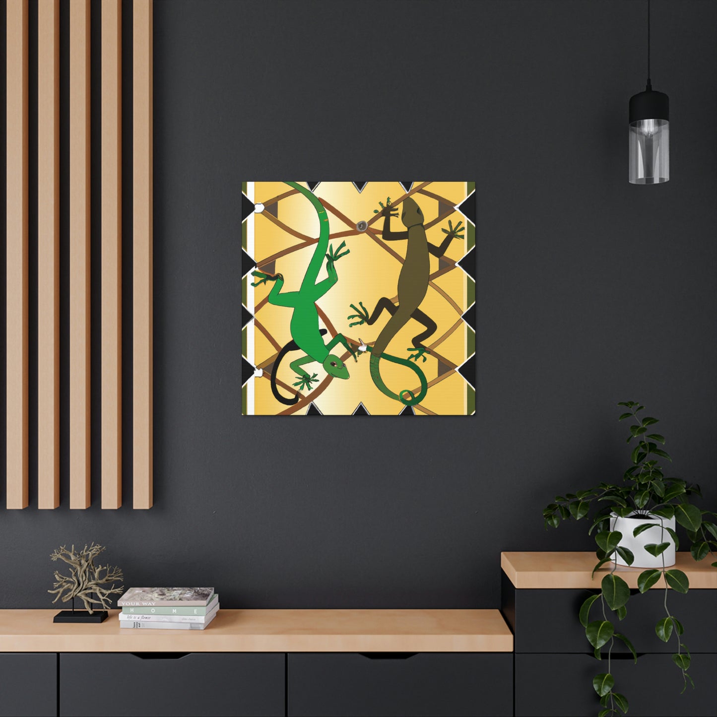 Lizards in Deco Style - Canvas