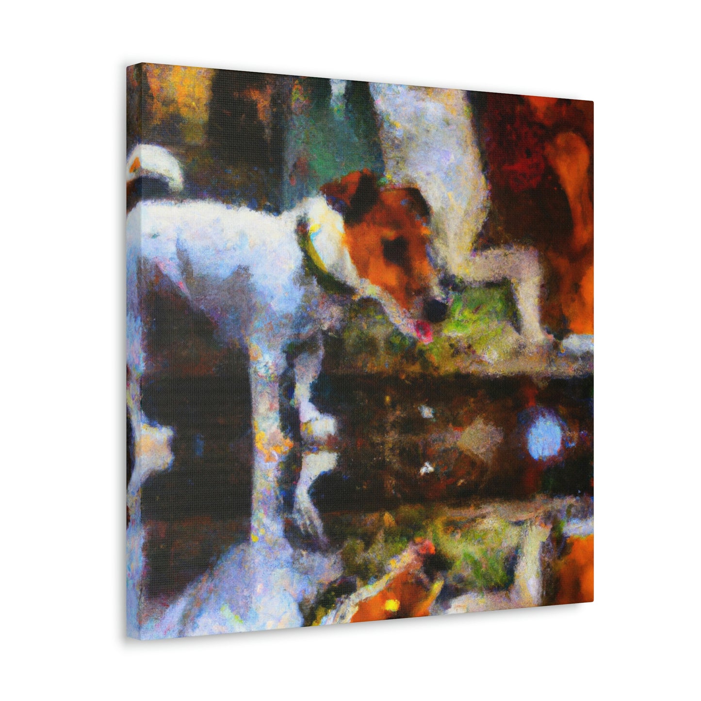 "Jack Russell's Joyful Joyride" - Canvas