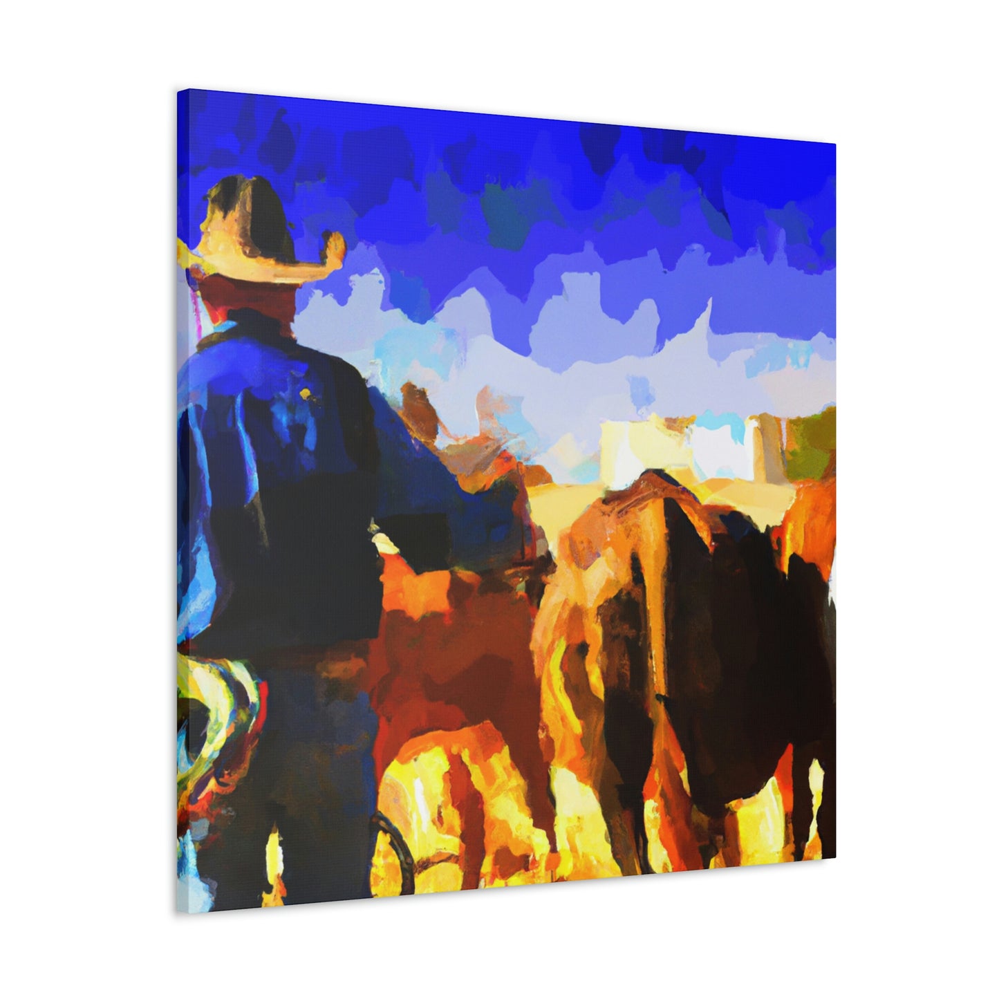 Rural Cattle Triumph - Canvas