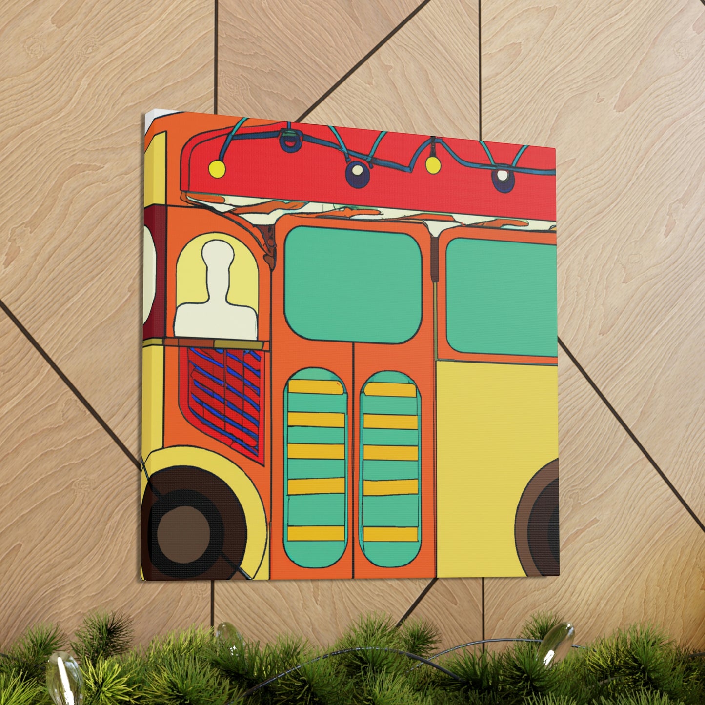 "Bus In Art Deco" - Canvas