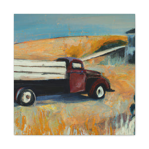 Old Pickup Truck Sunset - Canvas