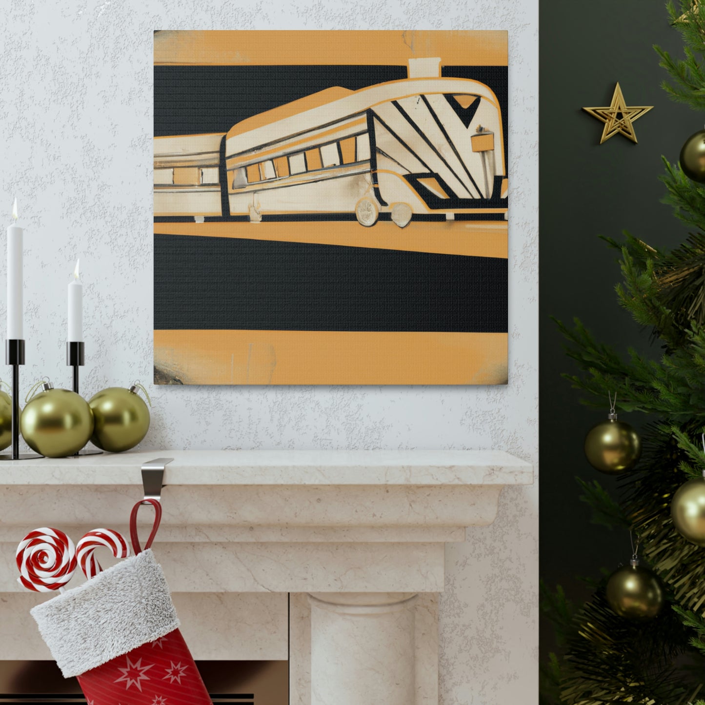 "Train of Deco Dreams" - Canvas