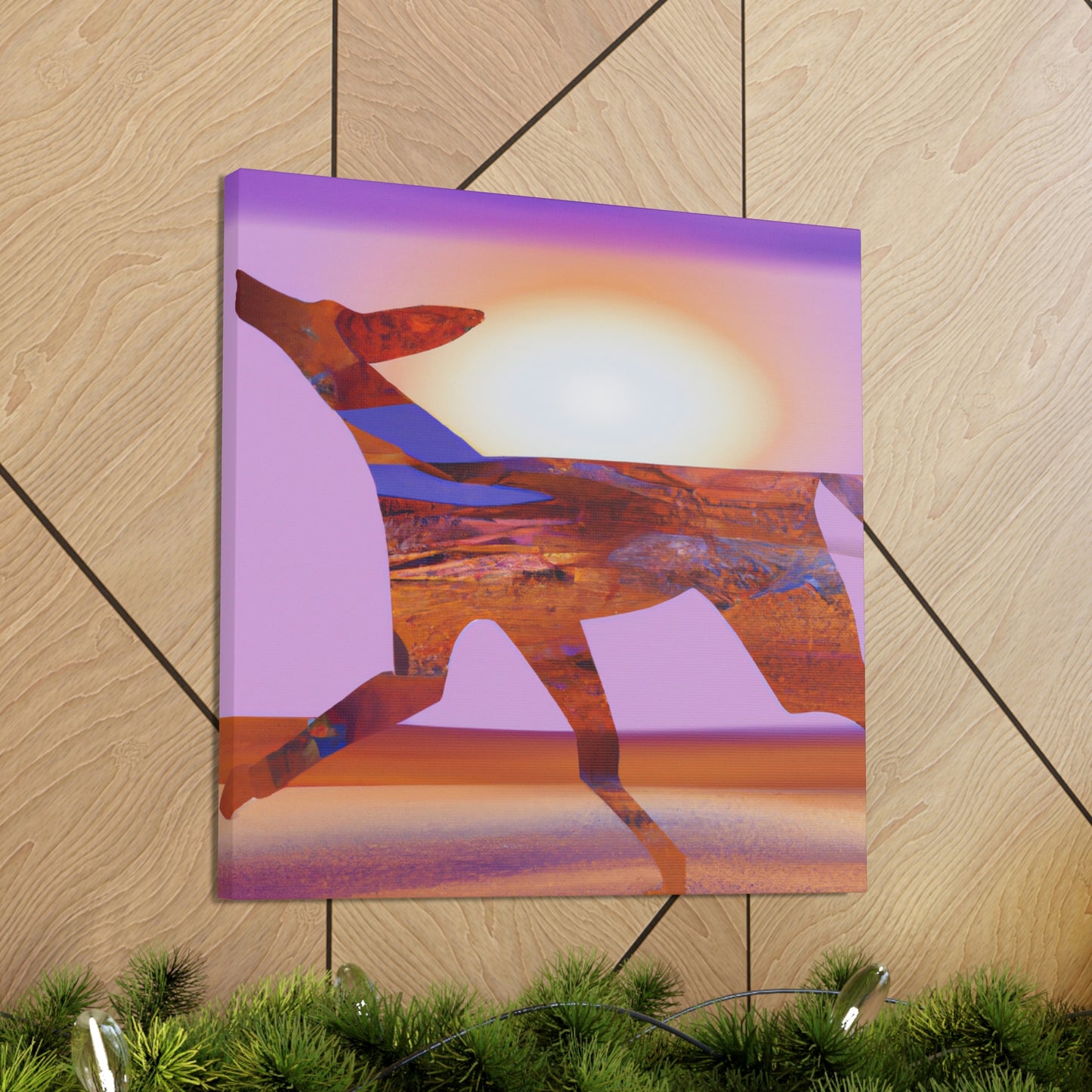 "Coyote in Art Deco" - Canvas