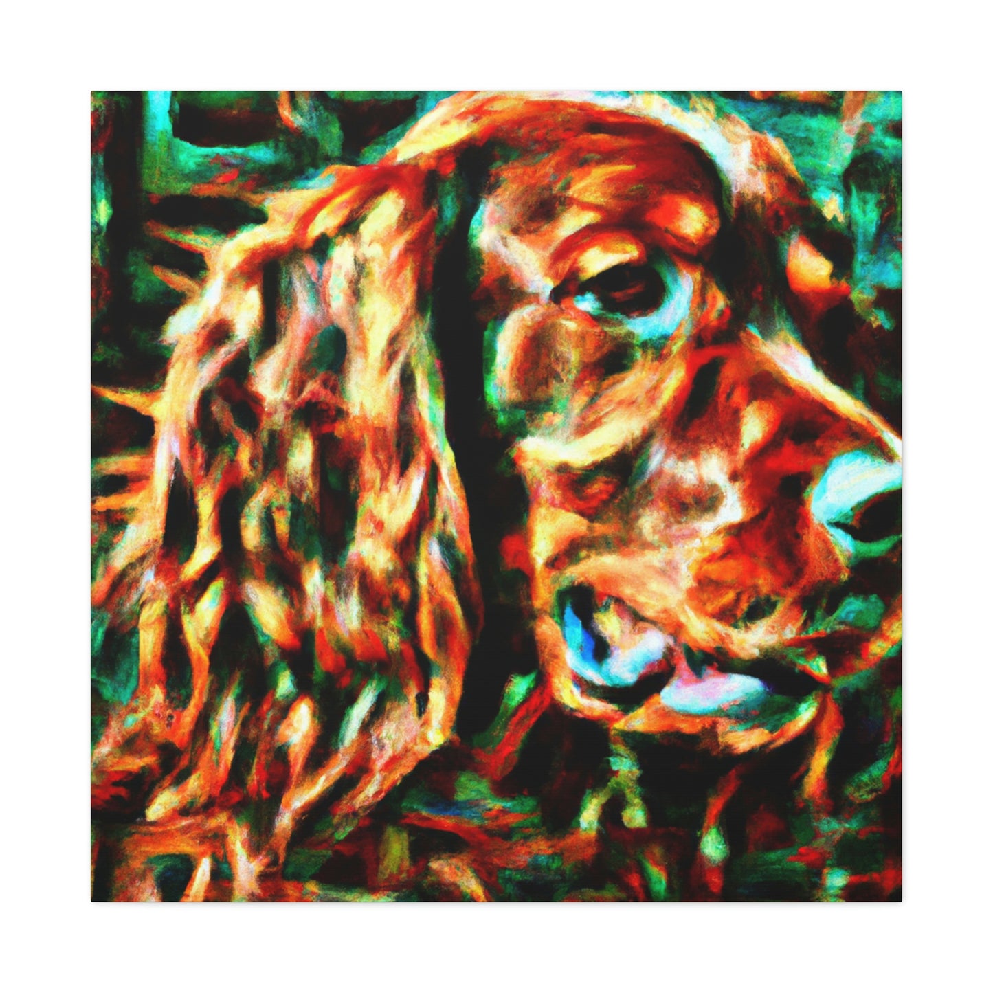 "Irish Setter Reflection" - Canvas