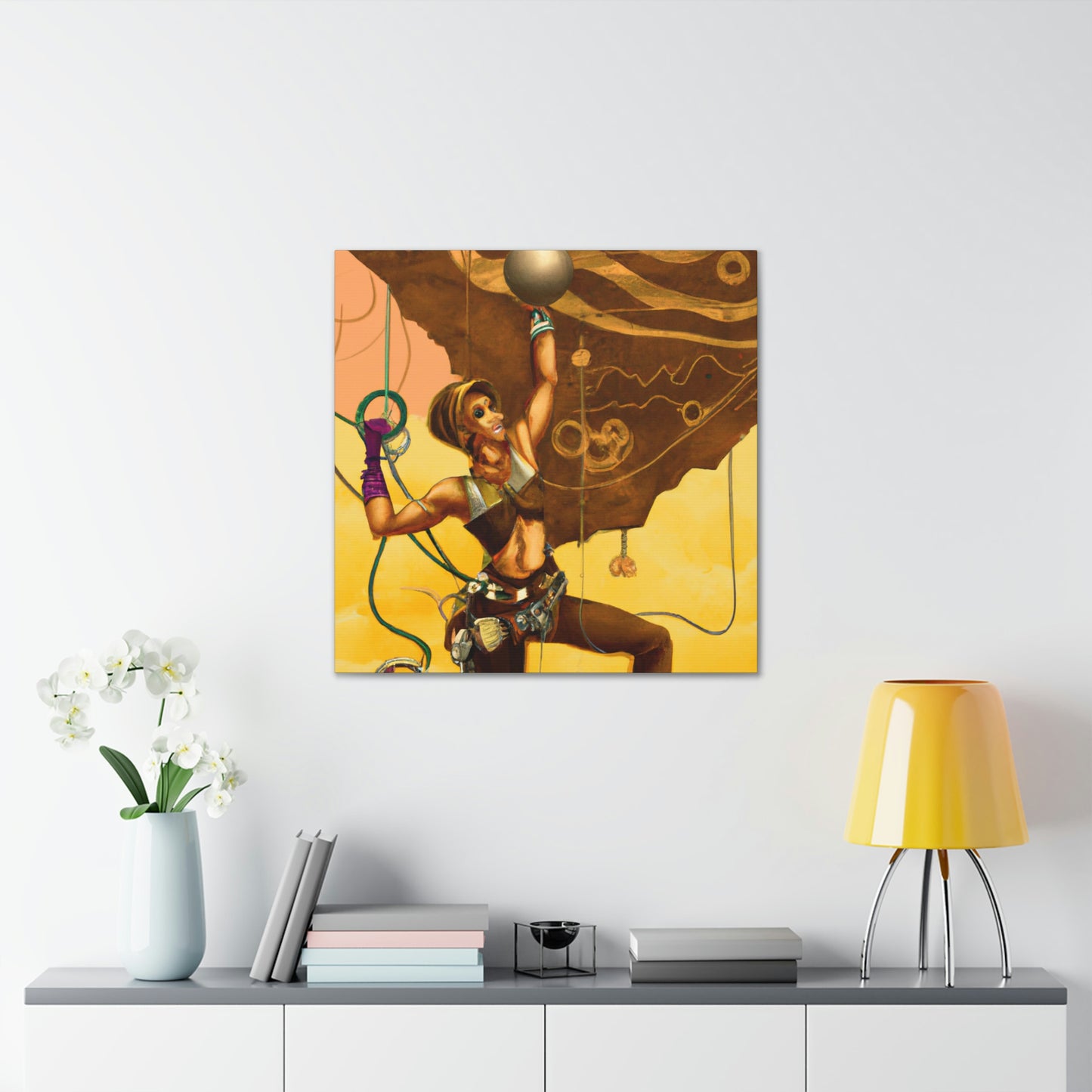 Climbing the Clockwork Mountains - Canvas