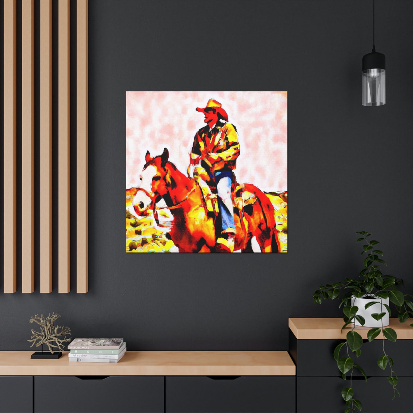 Pony Express Triumphant. - Canvas